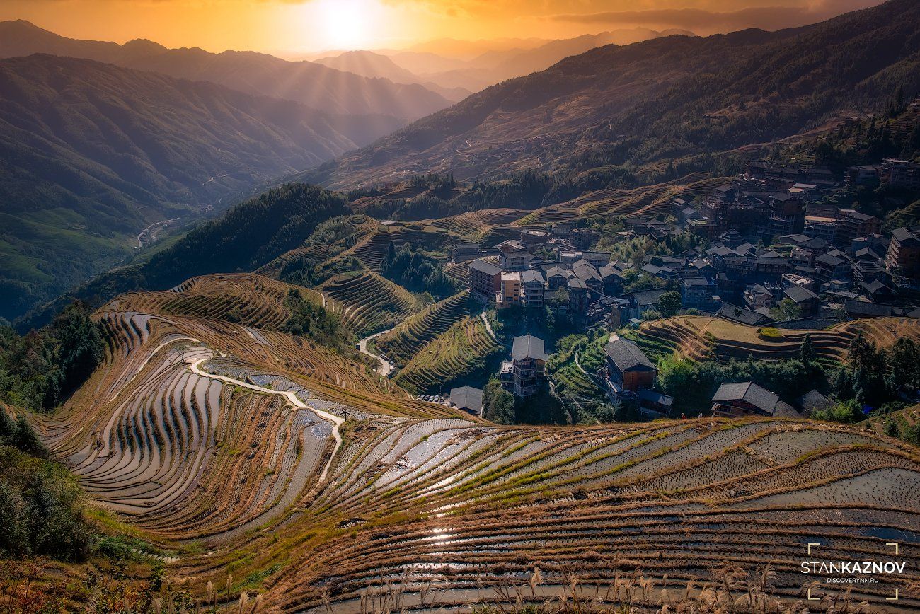 china, longji, sunset, китай, закат, Станислав Казнов