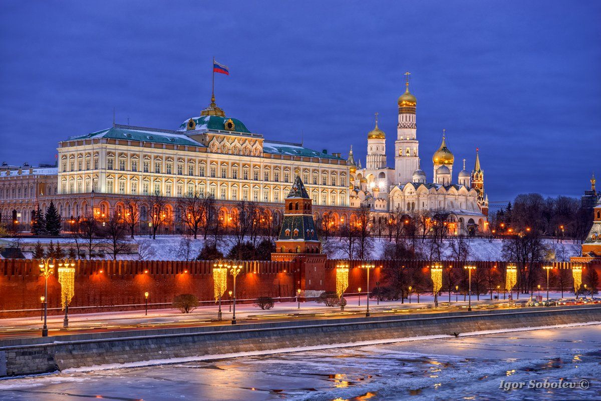 Москва, Кремль, зима, Moscow, Kremlin, winter, Игорь Соболев
