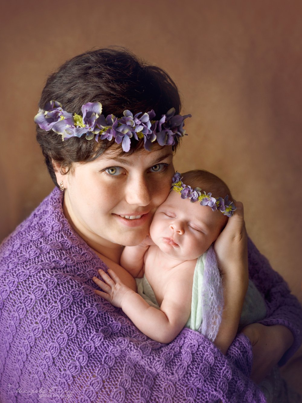 портрет, малыш, мама, новорожденный, Макарова Елена
