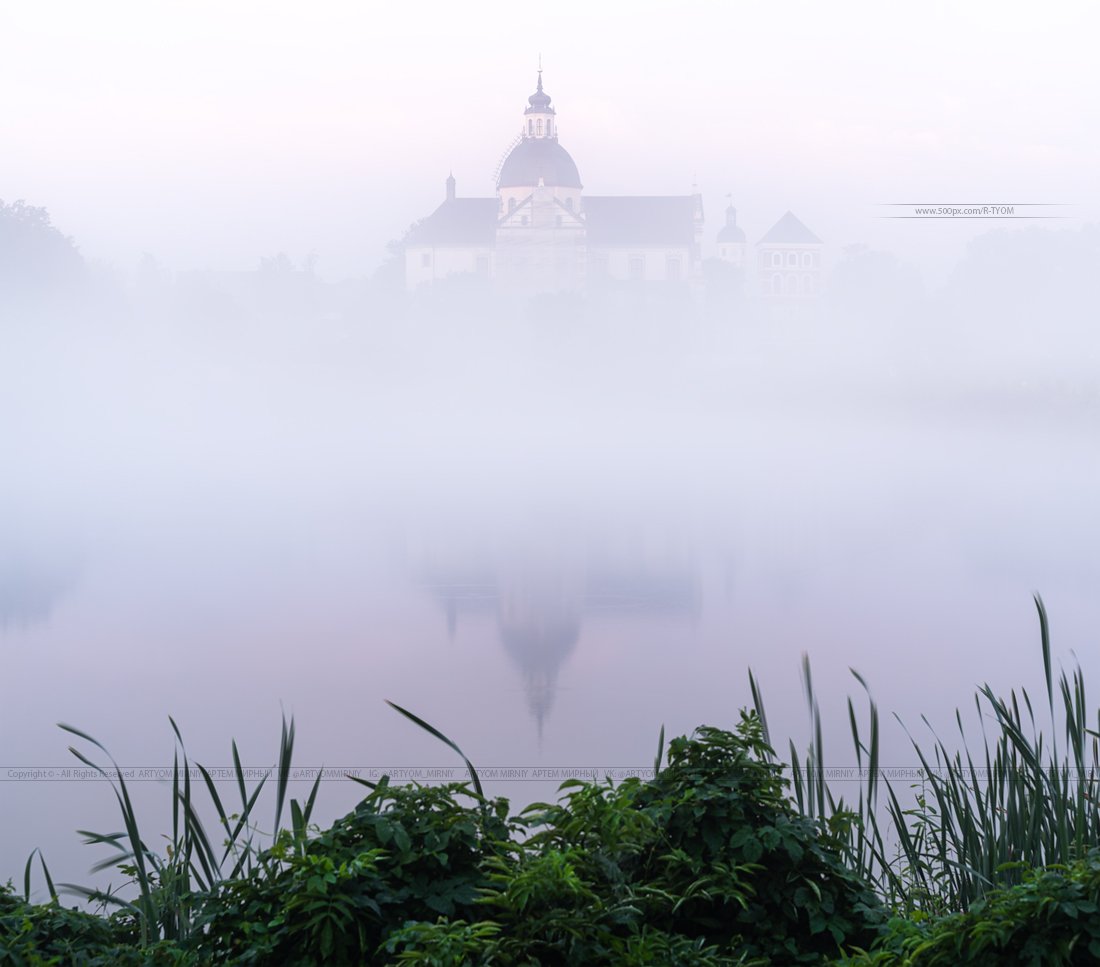 artyommirniy, art, несвиж, nesvizh, belarus, беларусь, белоруссия, замок, туман, capriccio, veduta, photoartist, ведута, каприччио, фотохудожник, отражение, reflection, рассвет, Артём Мирный