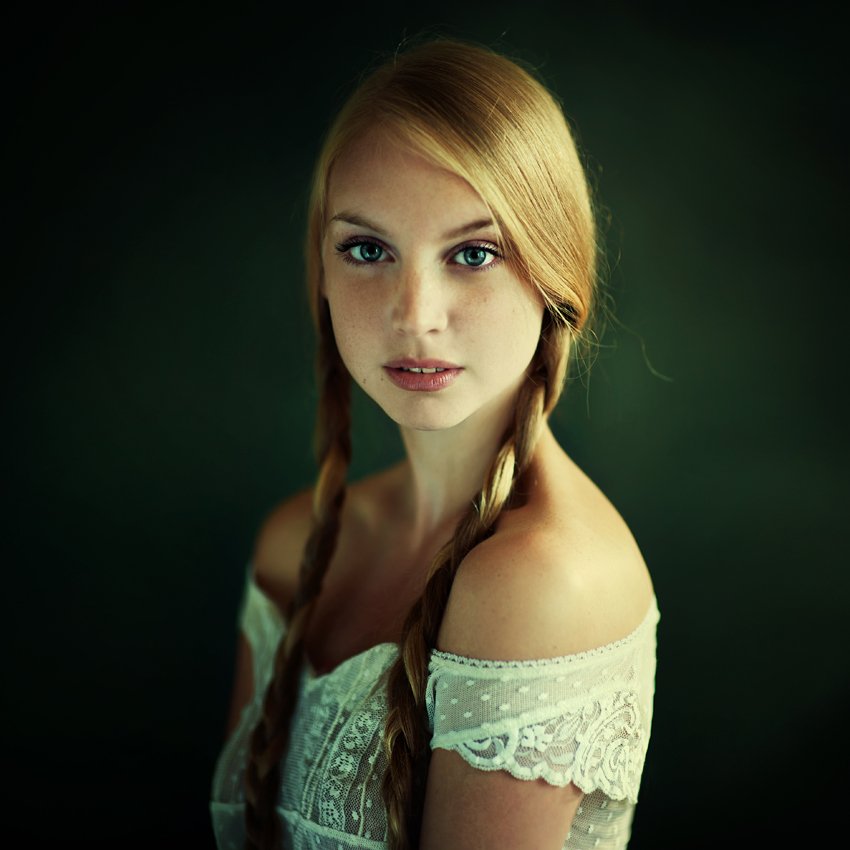 portrait, woman, studio, daylight, Ludek Ciganek