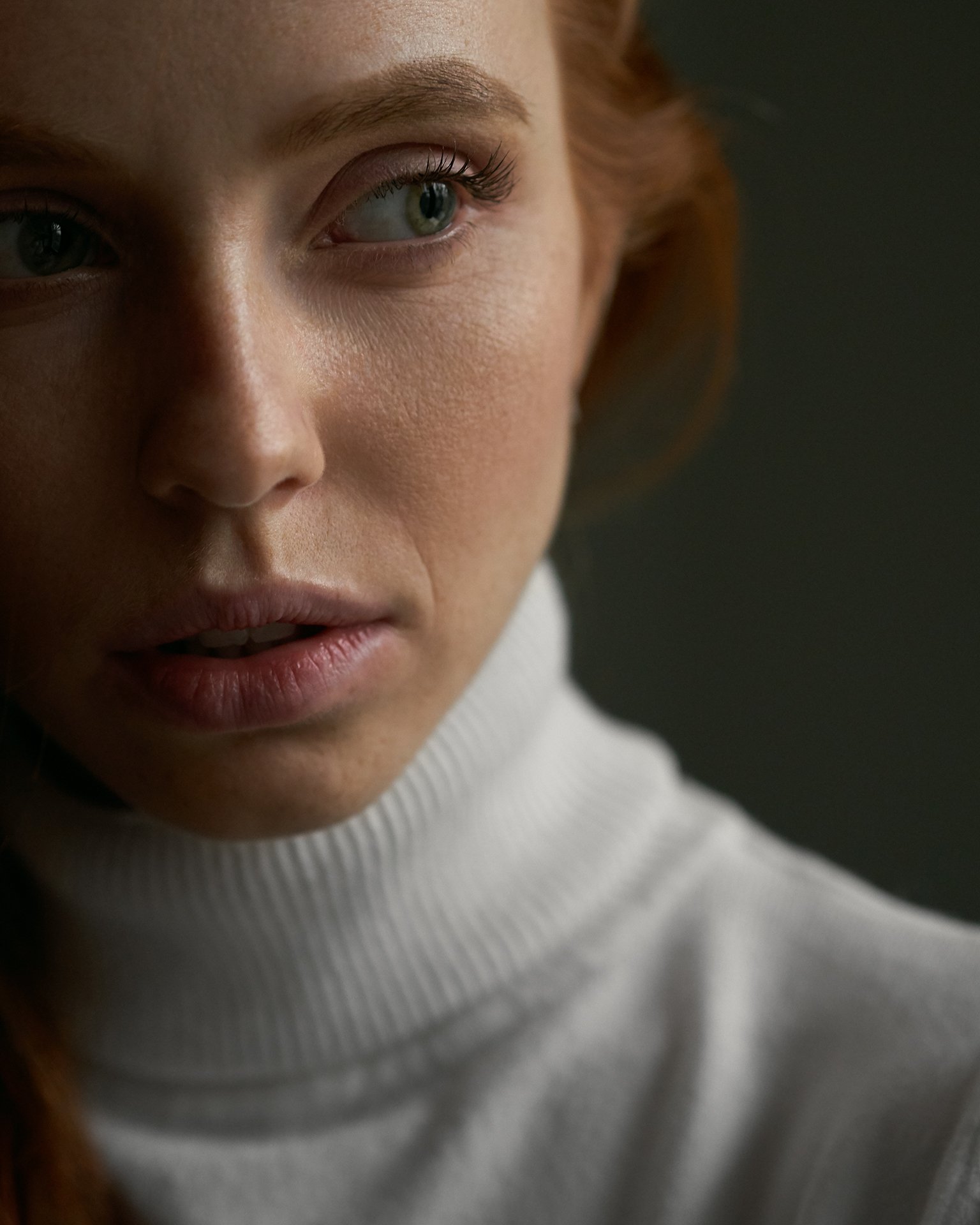 girl, portrait, ginger, red, red hair, model, face, beautiful, nice, cute, , Роман Филиппов