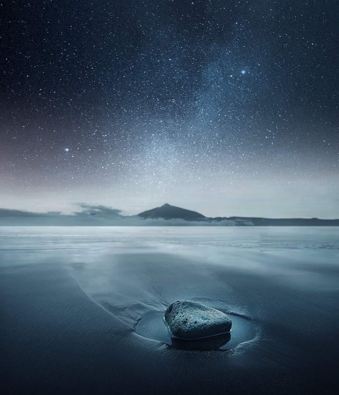 Water, long exposure, stars, milky way, stone, sea, mountain, beach, Mindaugas Žarys