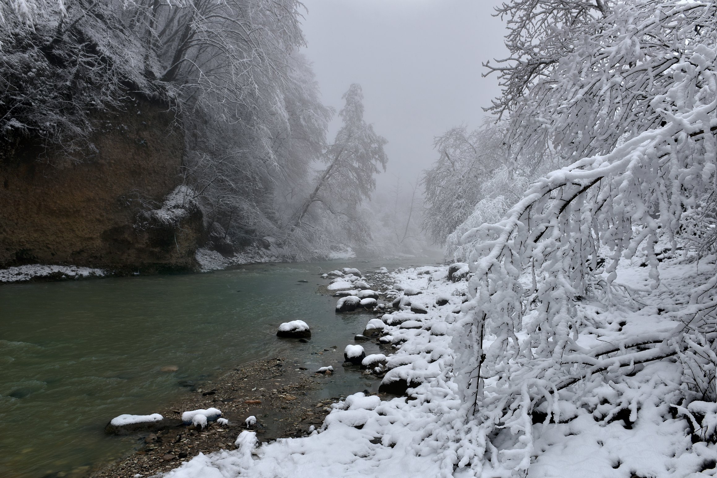 Зимний пейзаж#Кабардино-Балкария#река Нальчик#горные реки#Северный Кавказ, ivan