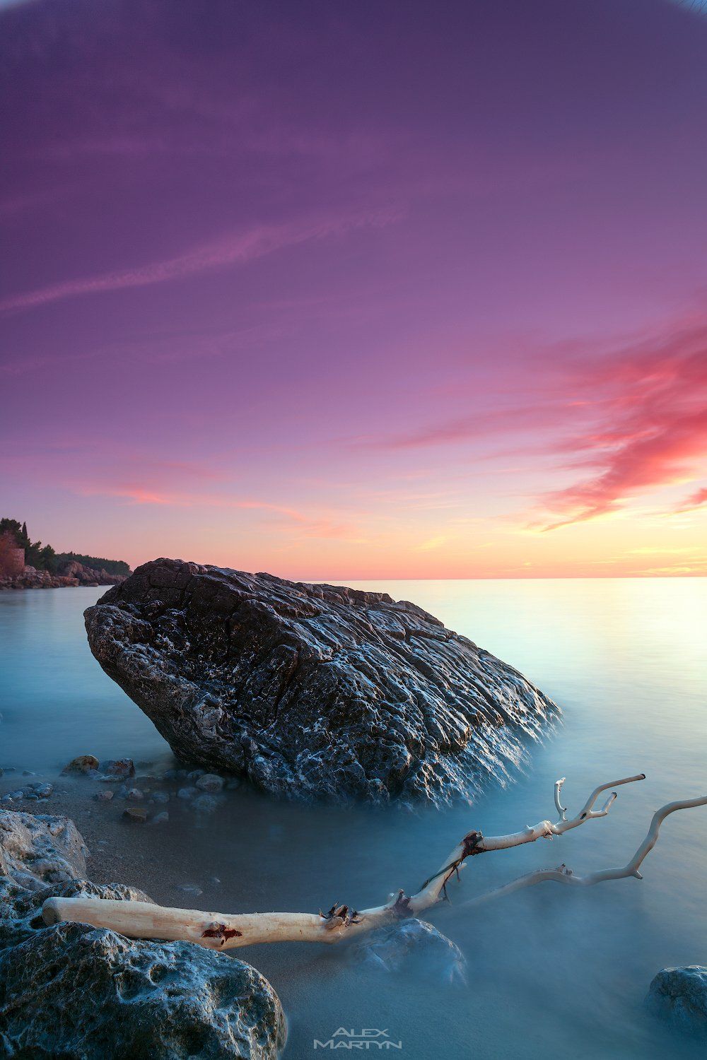 адриатика, море, закат, выдержка, краски, пейзаж, Александр Мартынов