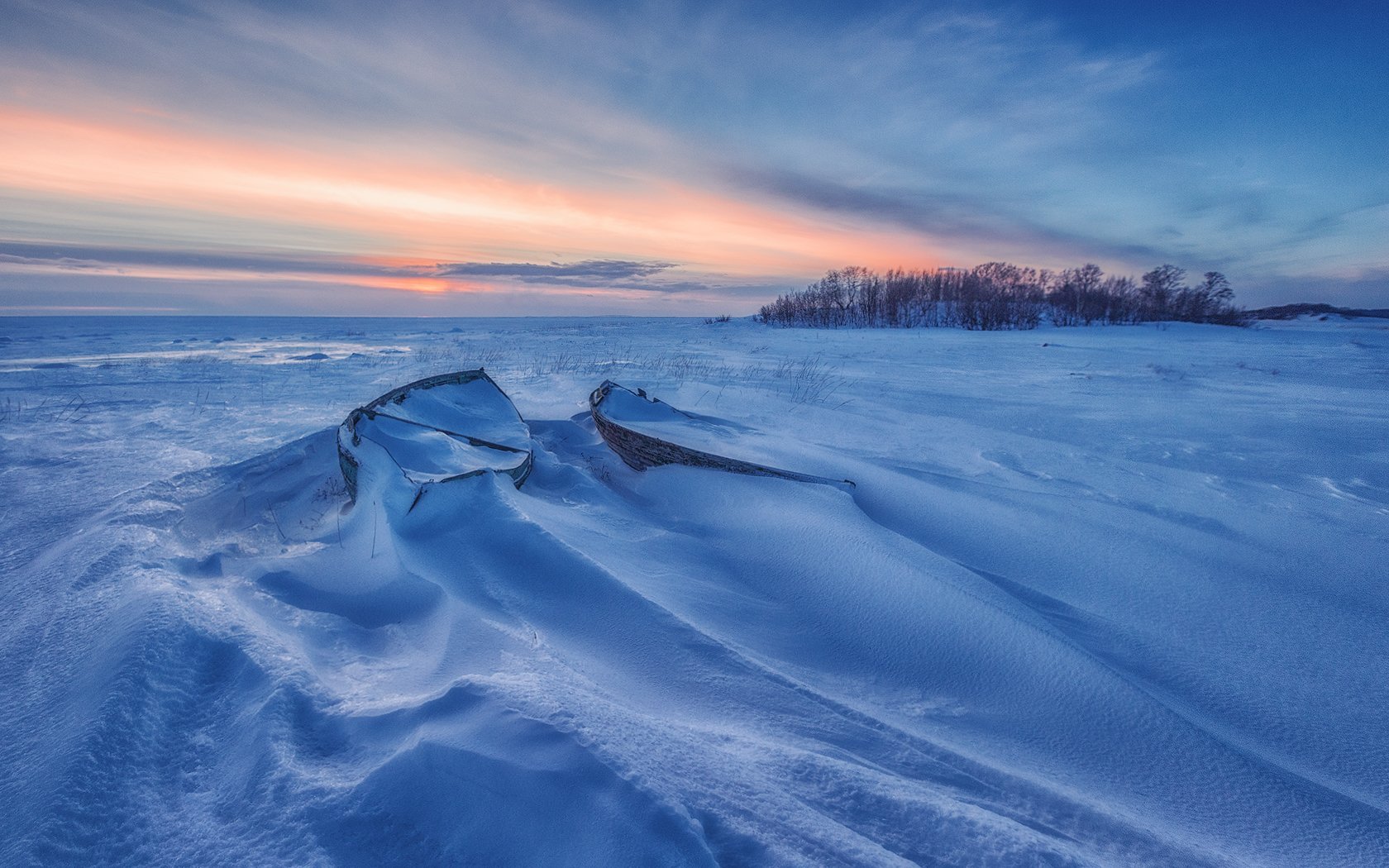 зима, белое море, снег, лед, лодка, Владимир Липецких