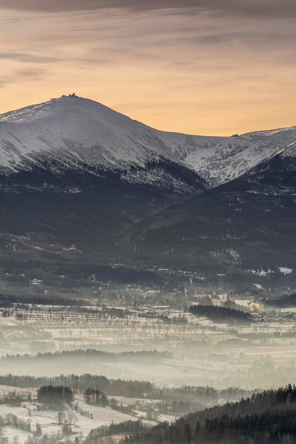 mountains, winter, poland, sunset, snow, landscape, Tomasz Myśliński