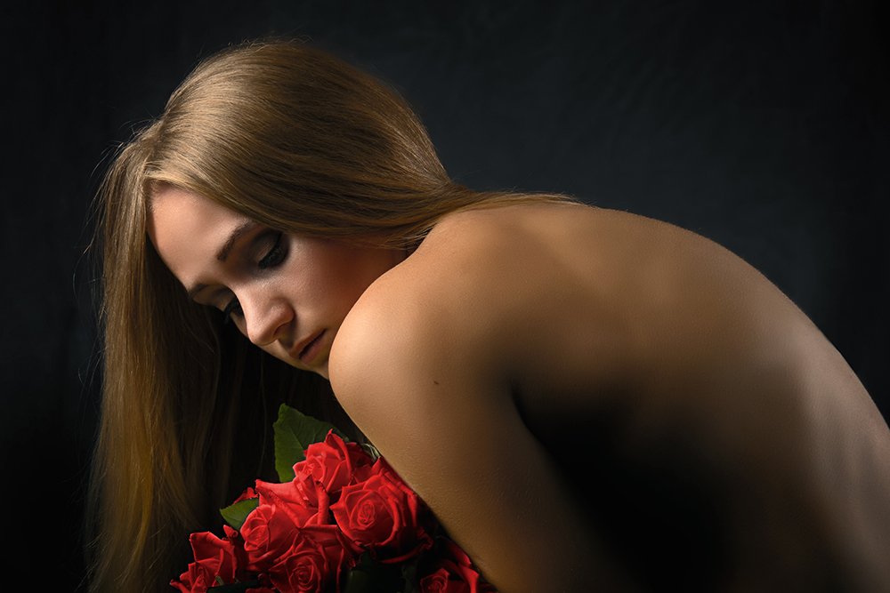 girl, woman, body, flowers, Инна Любичанская