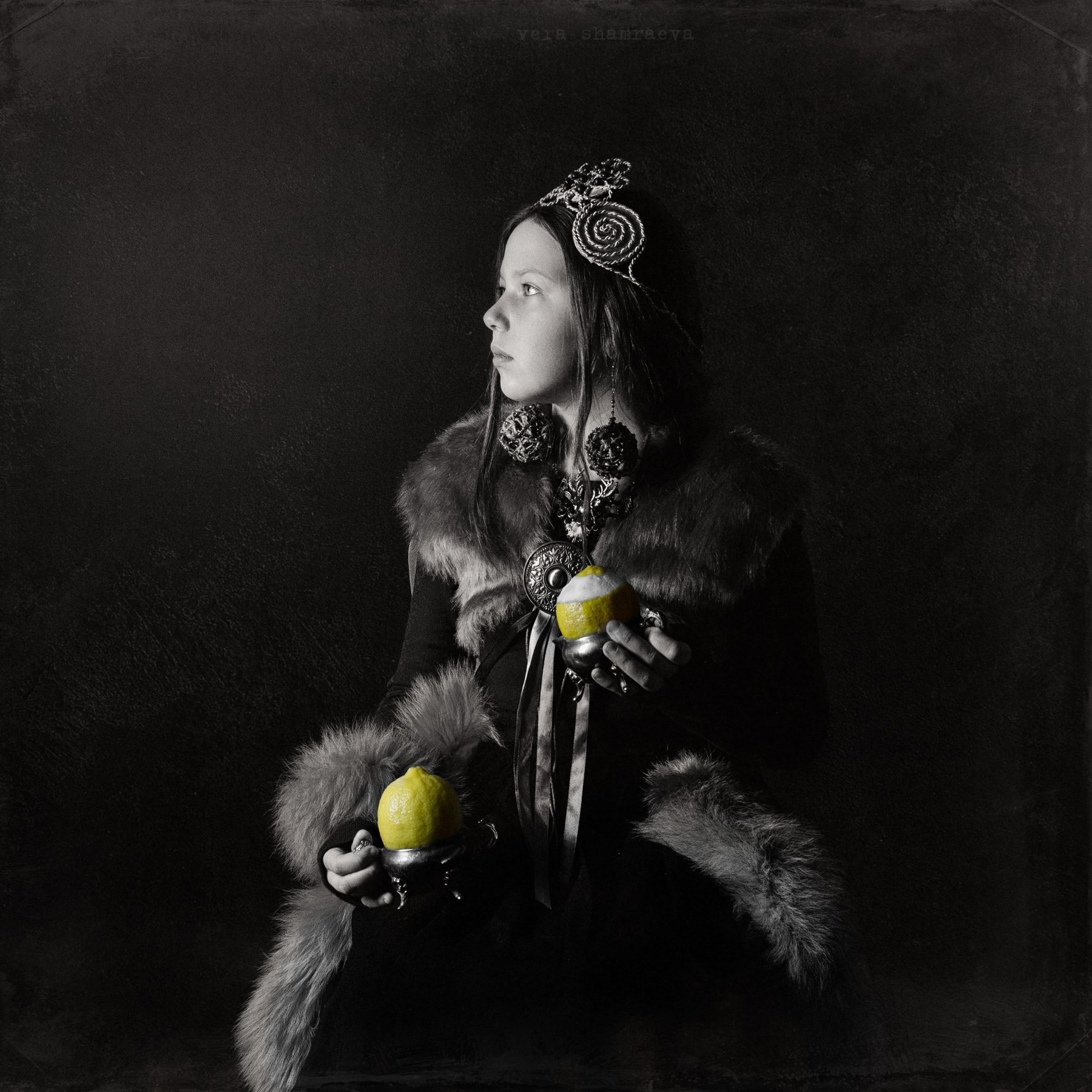 постановка лимоны портрет девочки с лимонами , Вера Шамраева
