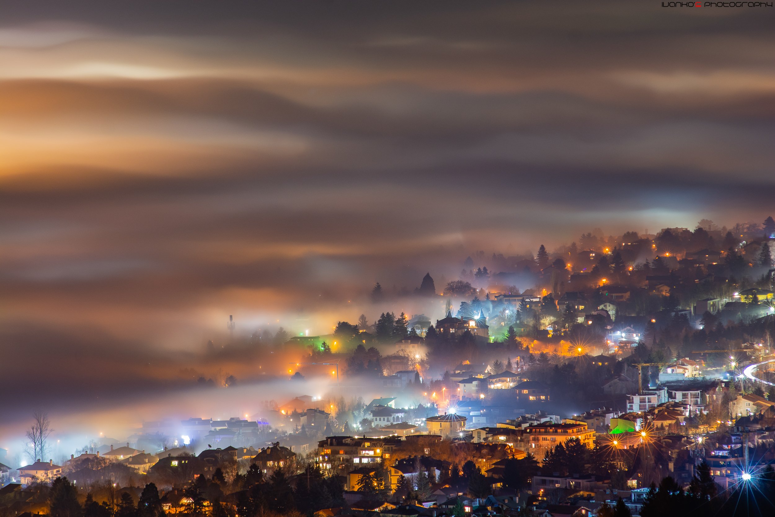 fog, night, city, colors , Иван Димитров