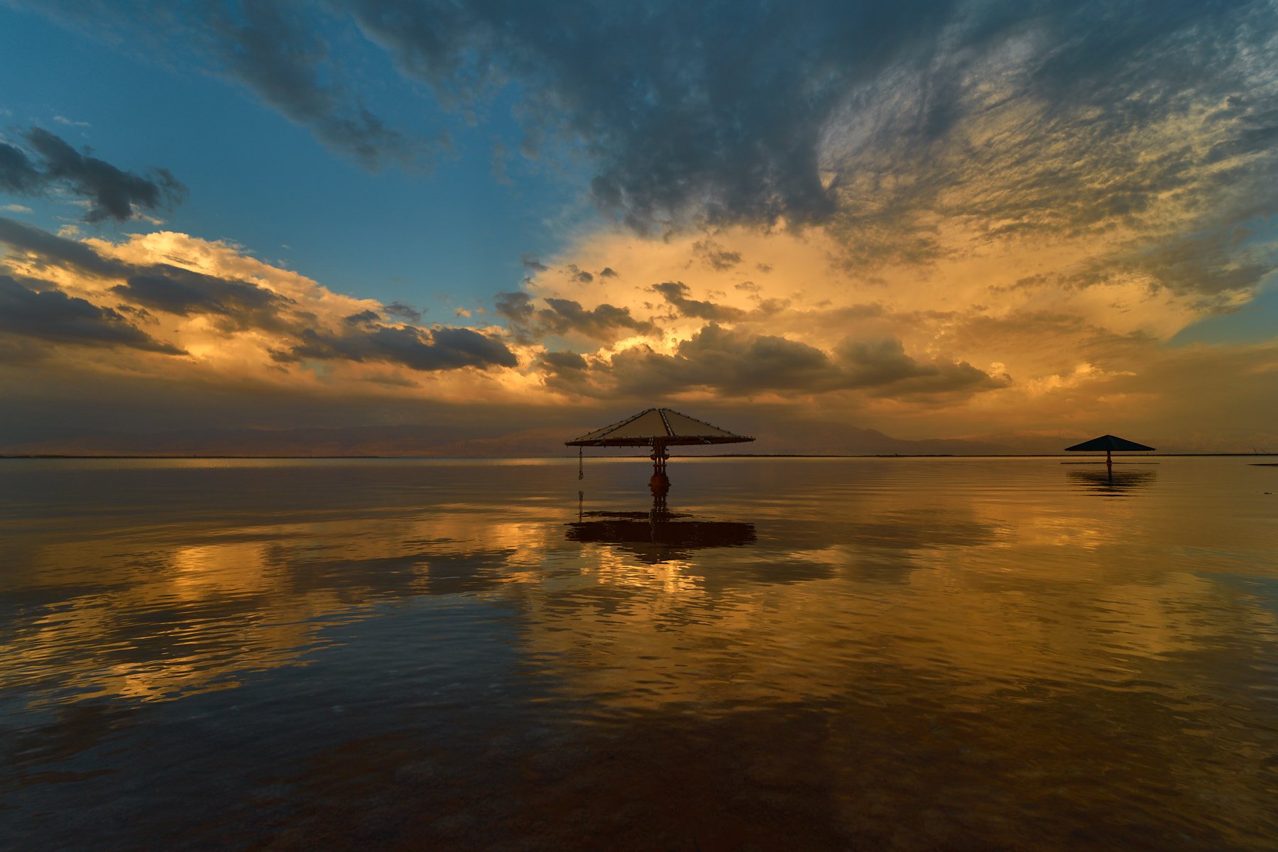 закат,мертвое море,зонтик,пляж,берег, David Solodar