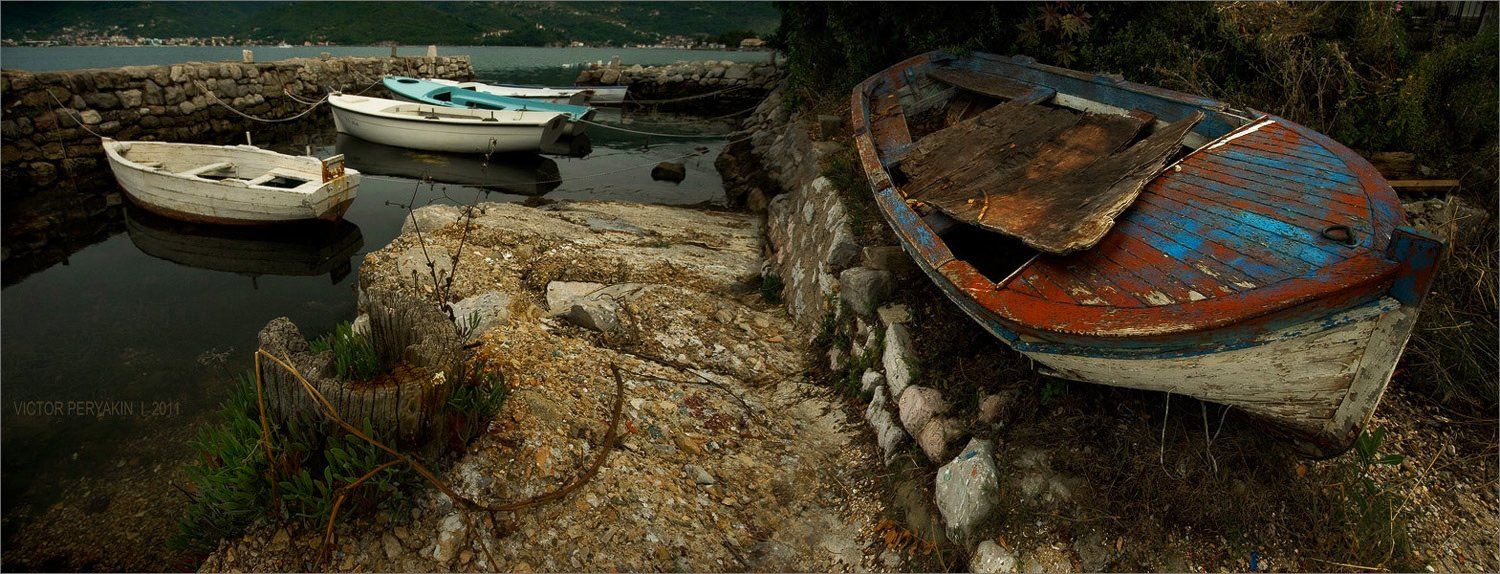 черногория, тиват, лодка, старина, мона, лиза, гавань, Виктор Перякин