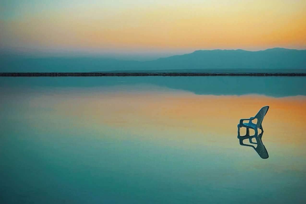 восход,мертвое море,стулья,пляж,берег, David Solodar