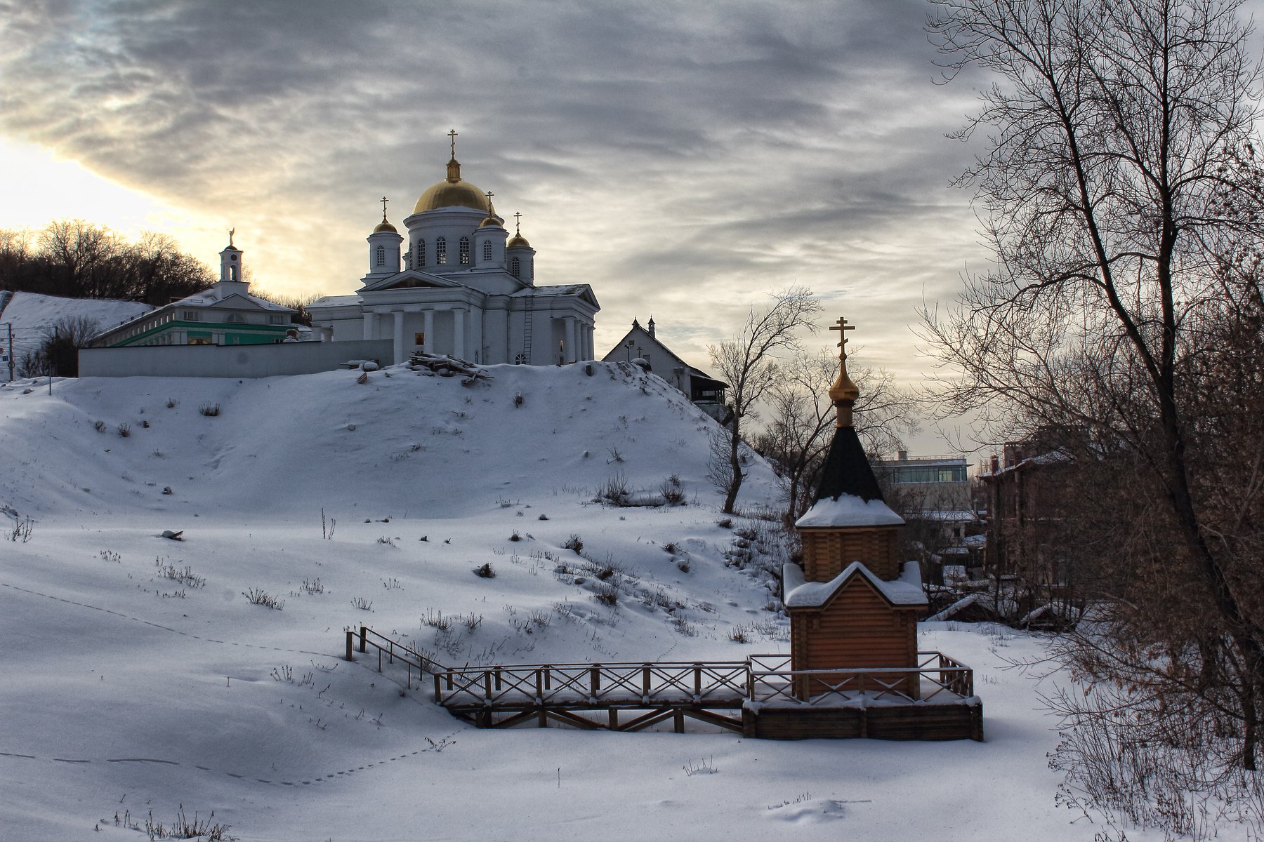 зима,монастырь,храм, Юлия Мазуркевич