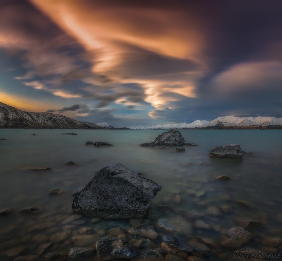 новая зеландия,озеро,облака,лентикуляры,облака,зима,фототур,природа,горы, Elena Pakhalyuk
