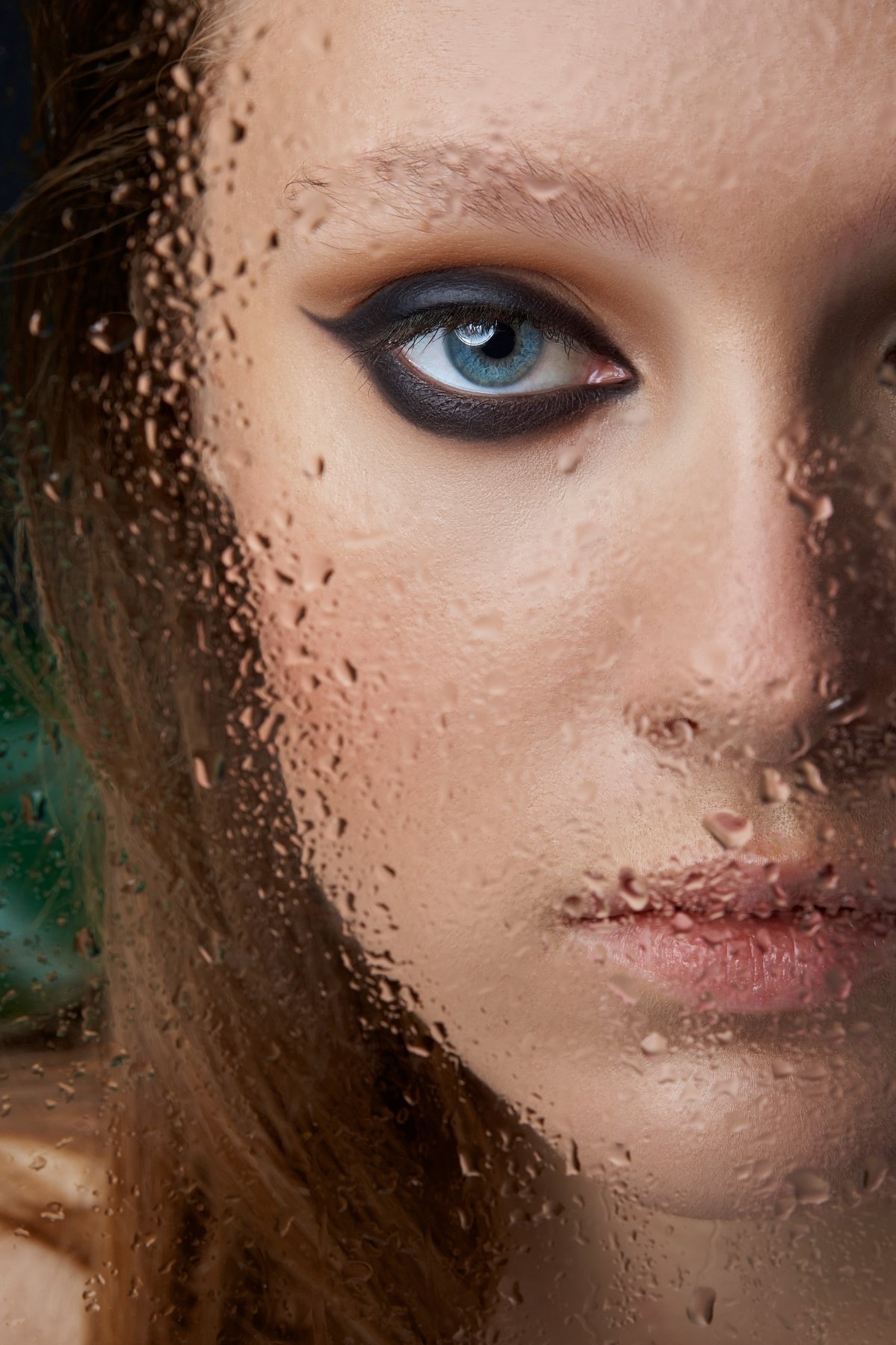 sony, beauty, close up, make up, drops, water, eyes, lips, retouch, Наташа Высоцкая
