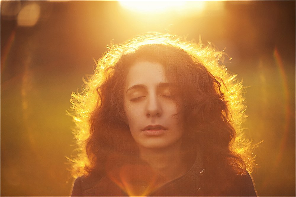 portrait, girl, sun, autumn, Данила Лопаткин