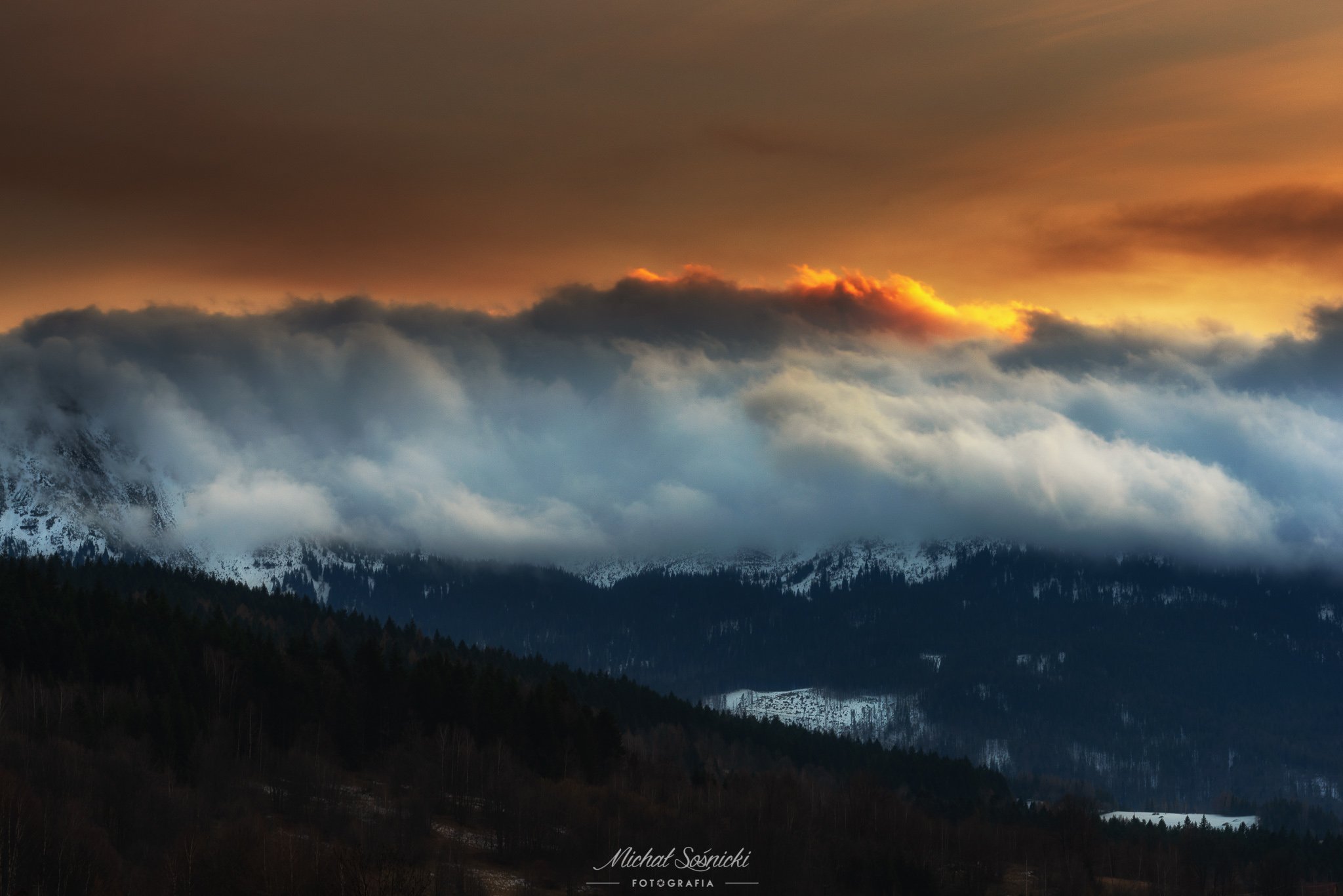 poland mountain mountains sunset cloudy sky color landscape pentax benro, Michał Sośnicki