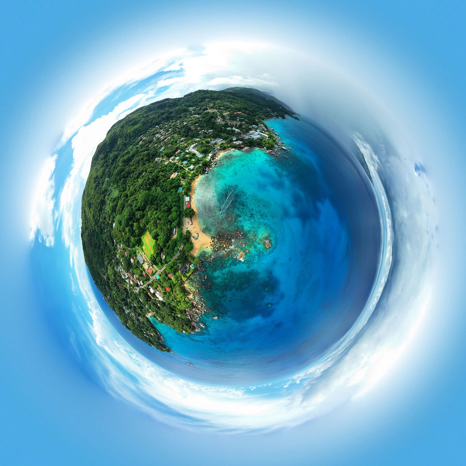 #360 панорама, #Индийский океан, #остров, #шар, #сфера #copter #drone #коптер #дрон, Борис Резванцев