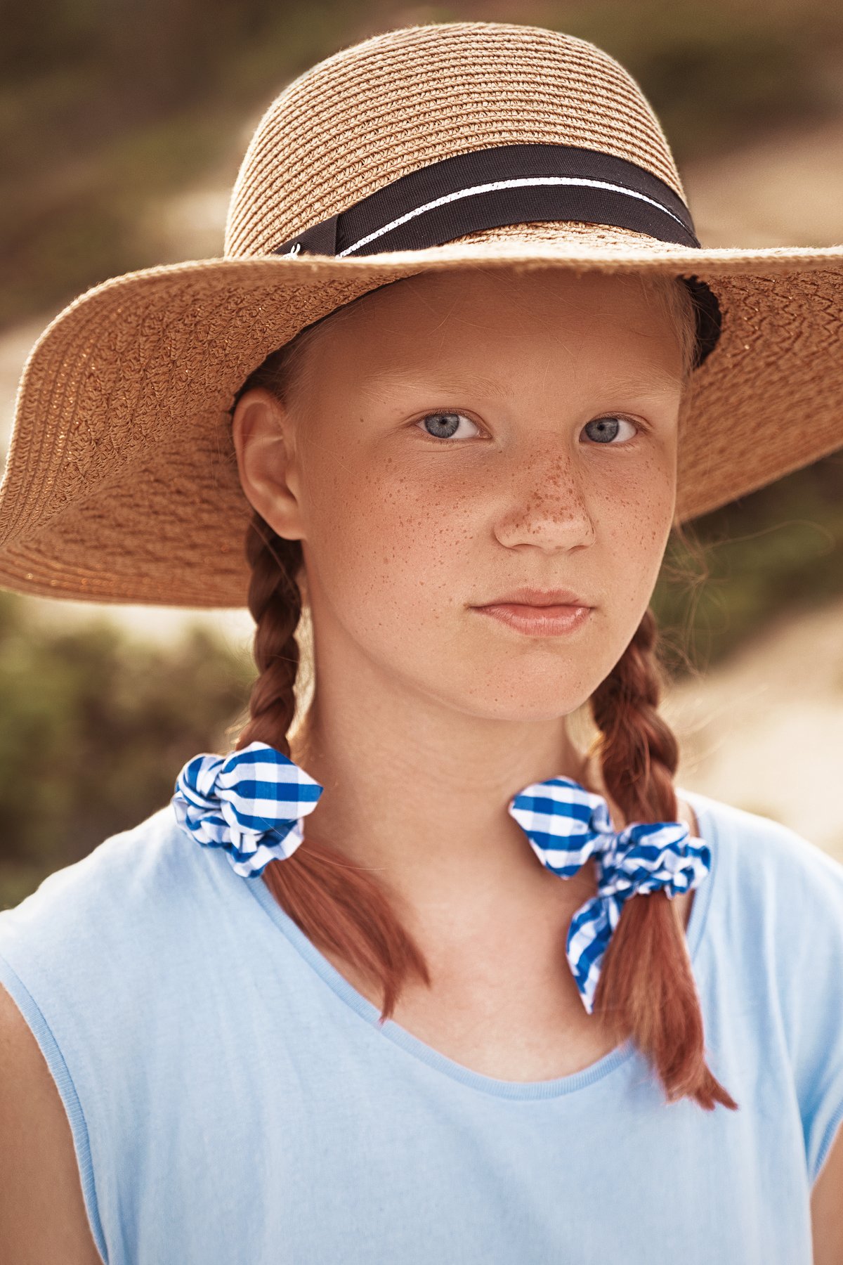 Девочка ребенок портрет шляпа лето, Ольга Алехина