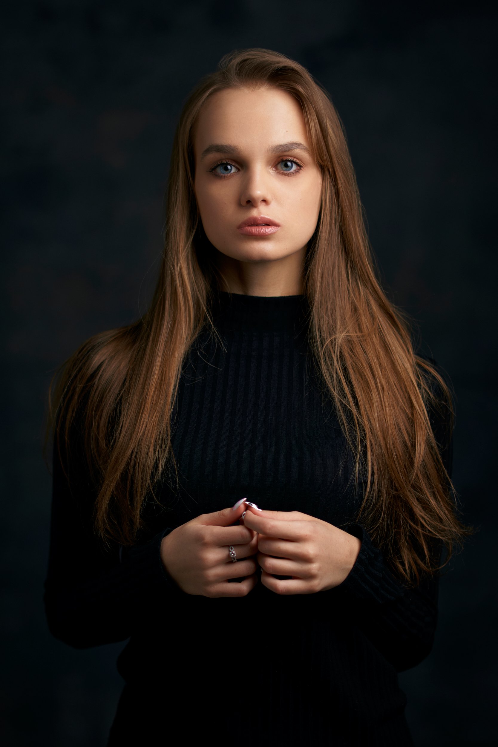 portrait, girl, lowkey, black, beautiful, pretty, eyes, lips, портрет, девушка, blue eyes, Наташа Высоцкая