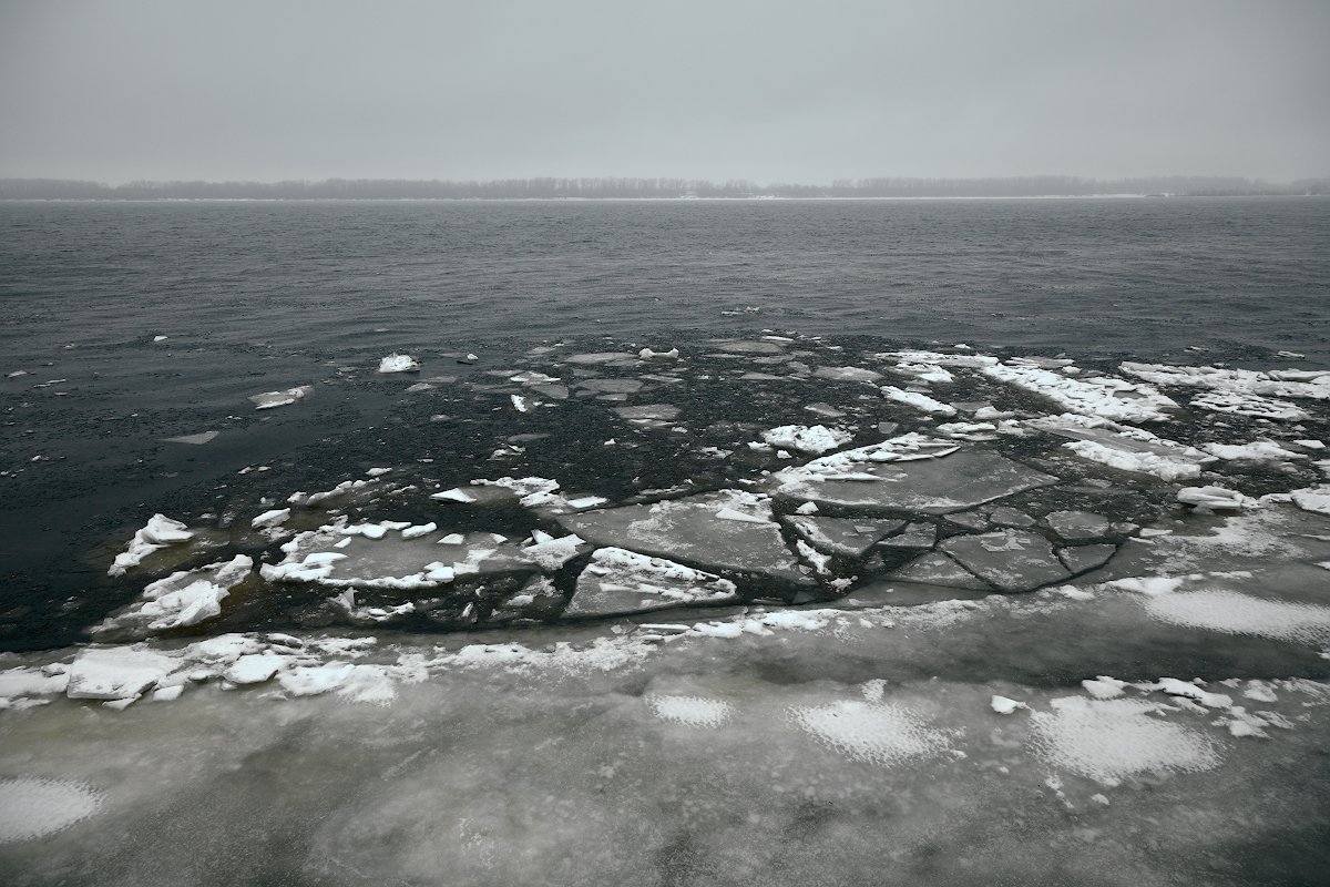 река, лед, зима, андрейларионов, пейзаж, Андрей Ларионов