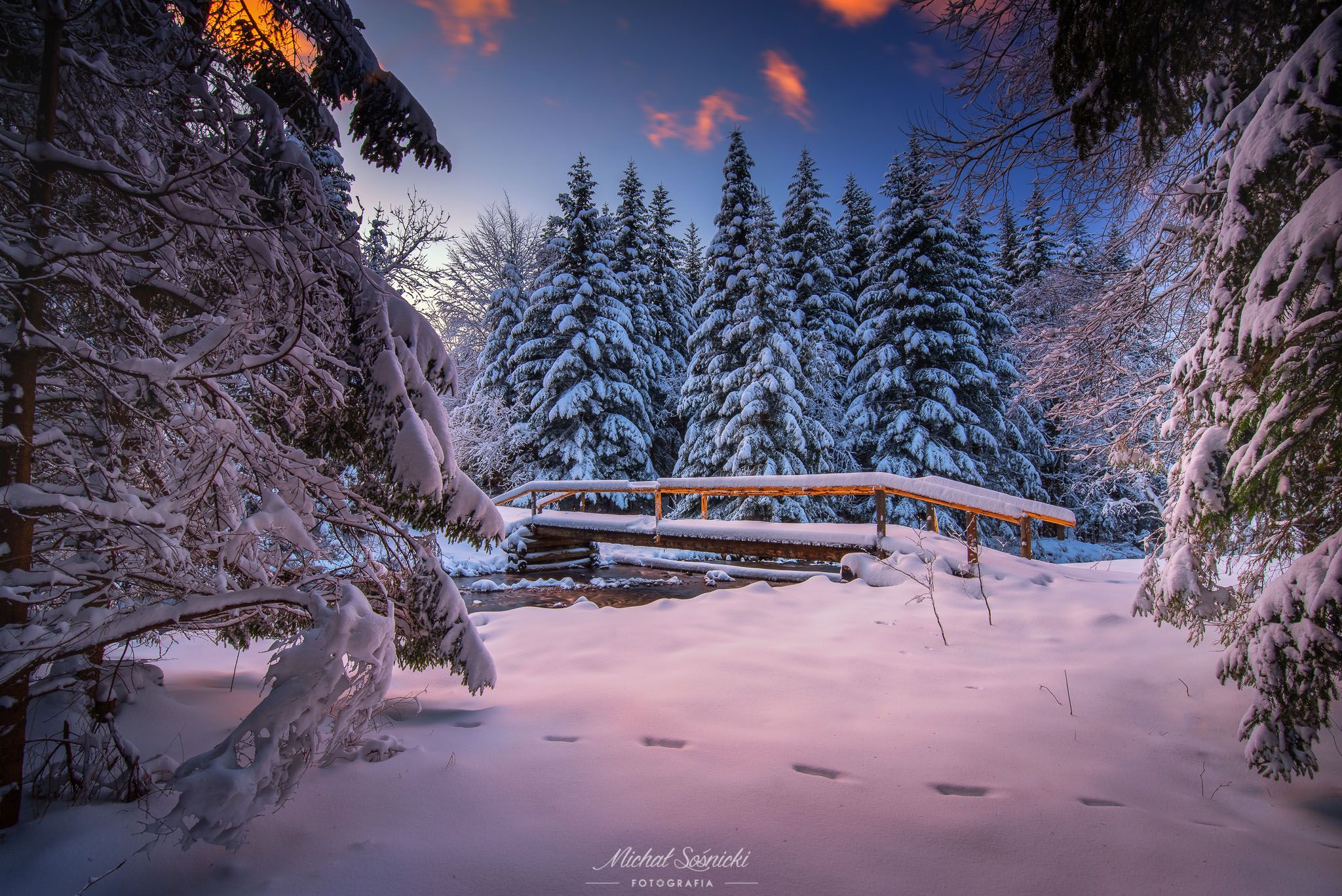 winter scenery zawoja poland pentax snow tree river landscape, Michał Sośnicki