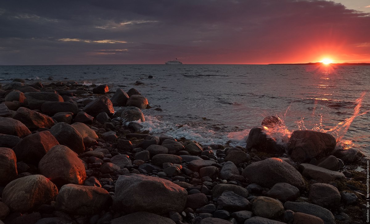 соловки,закат,море,камни, Gorshkov Igor_Feanorus