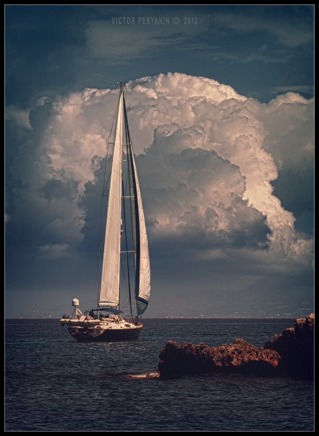море, яхты, , удовольствие, кипр, облака, Виктор Перякин