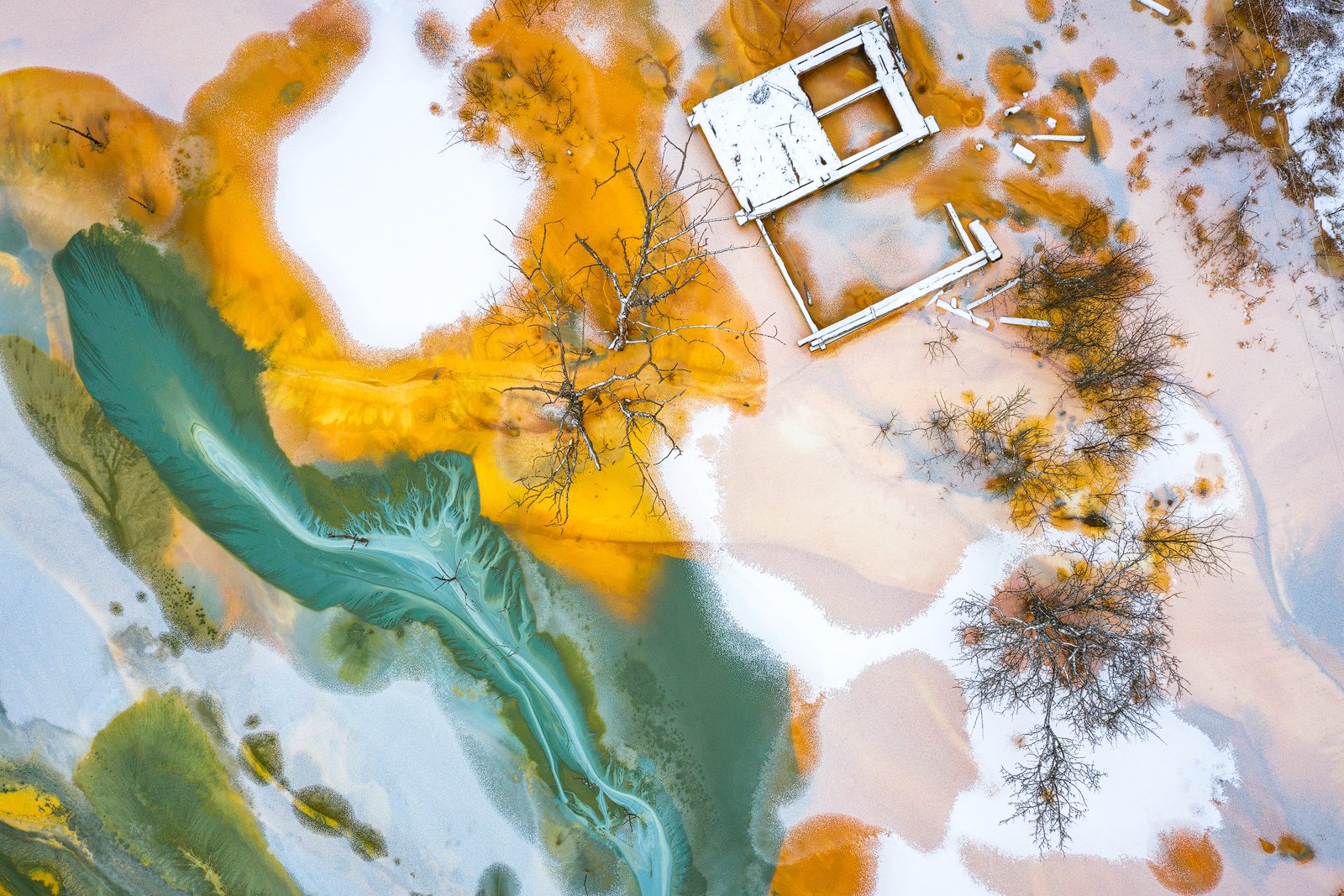 #aerial, #fineart, #abstract, #nature, #chemichal, #pollution, #romania, Gheorghe Popa
