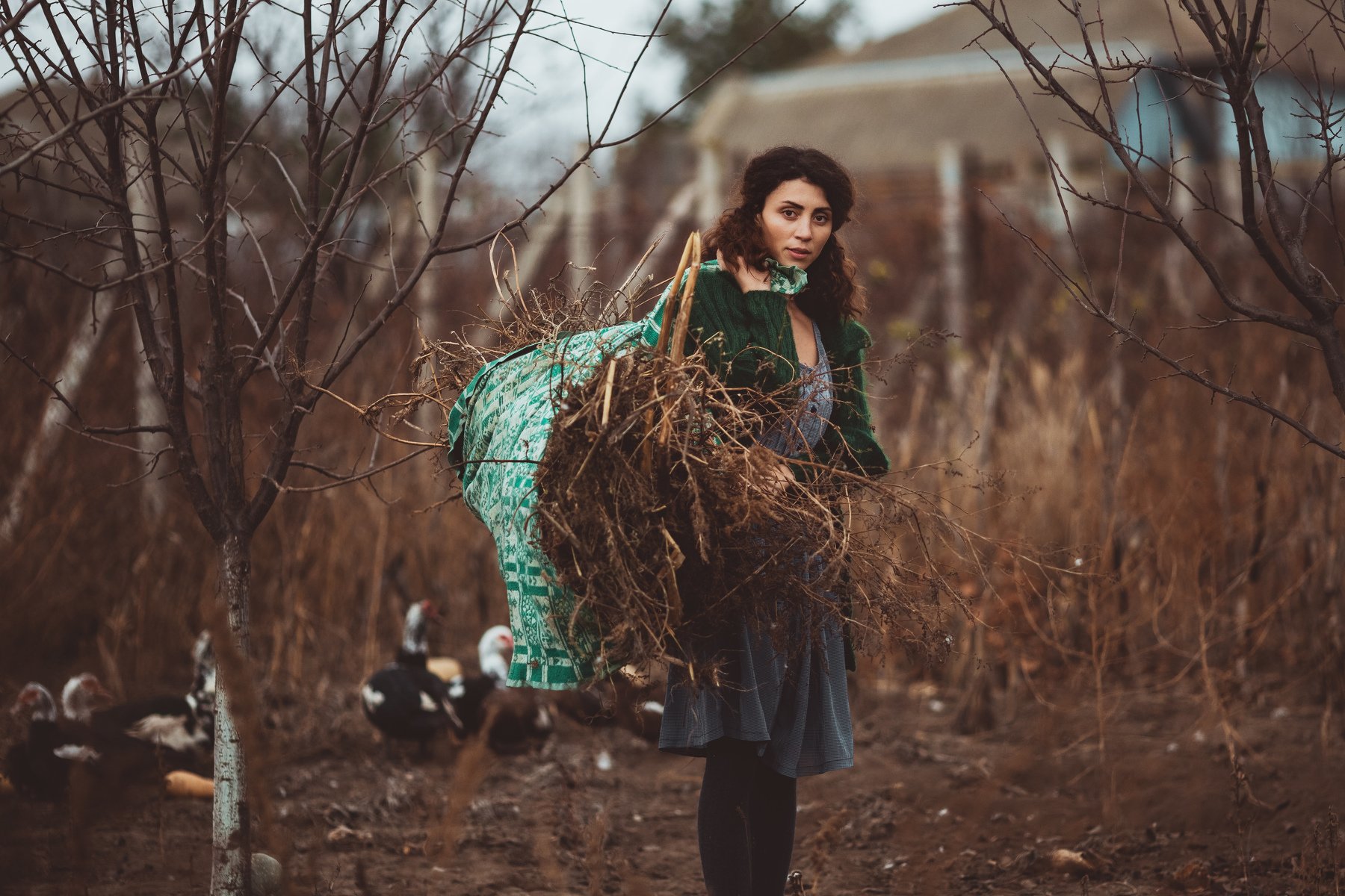 осень, модель, огород, работа, портрет , Мария Братан