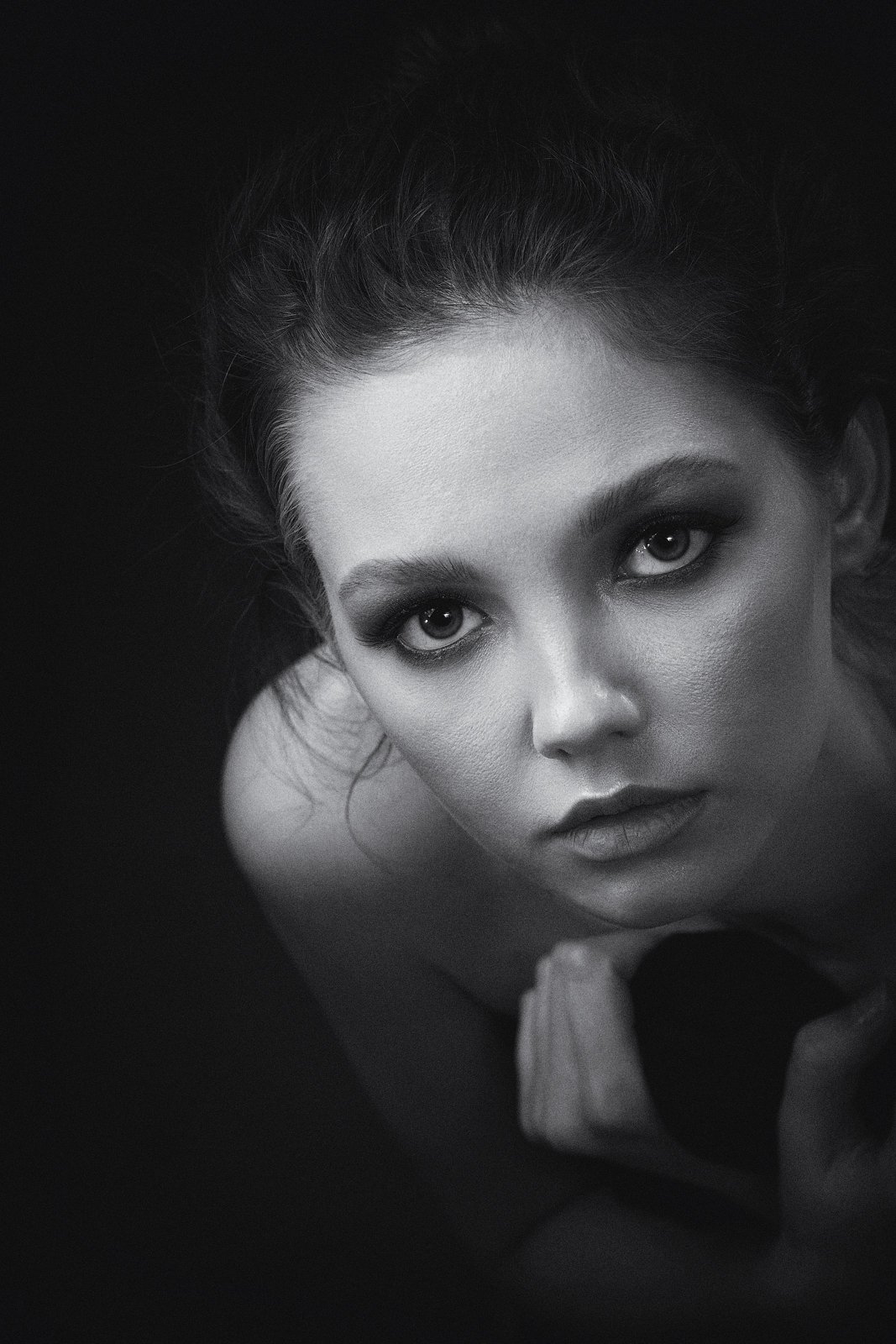 портрет, люди, девушка, взгляд, черно-белое, арт-фото, чб фото,, Андрей Воронин