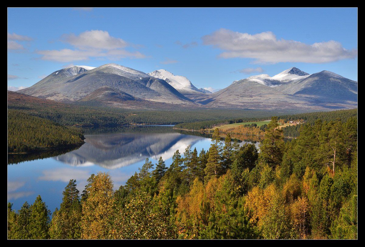 норвегия, осень, озеро атнсьюен, atnsjoen, b.o.g.