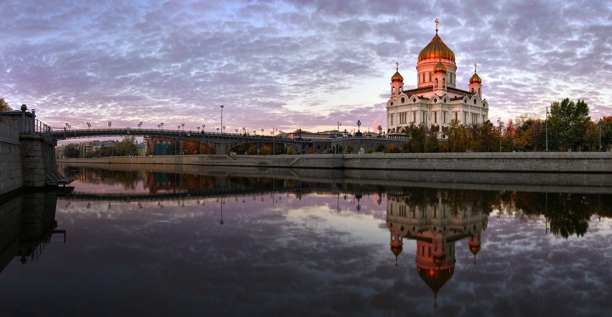 храм христа спасителя, москва, патриарший мост, рассвет, Денис Сорокин