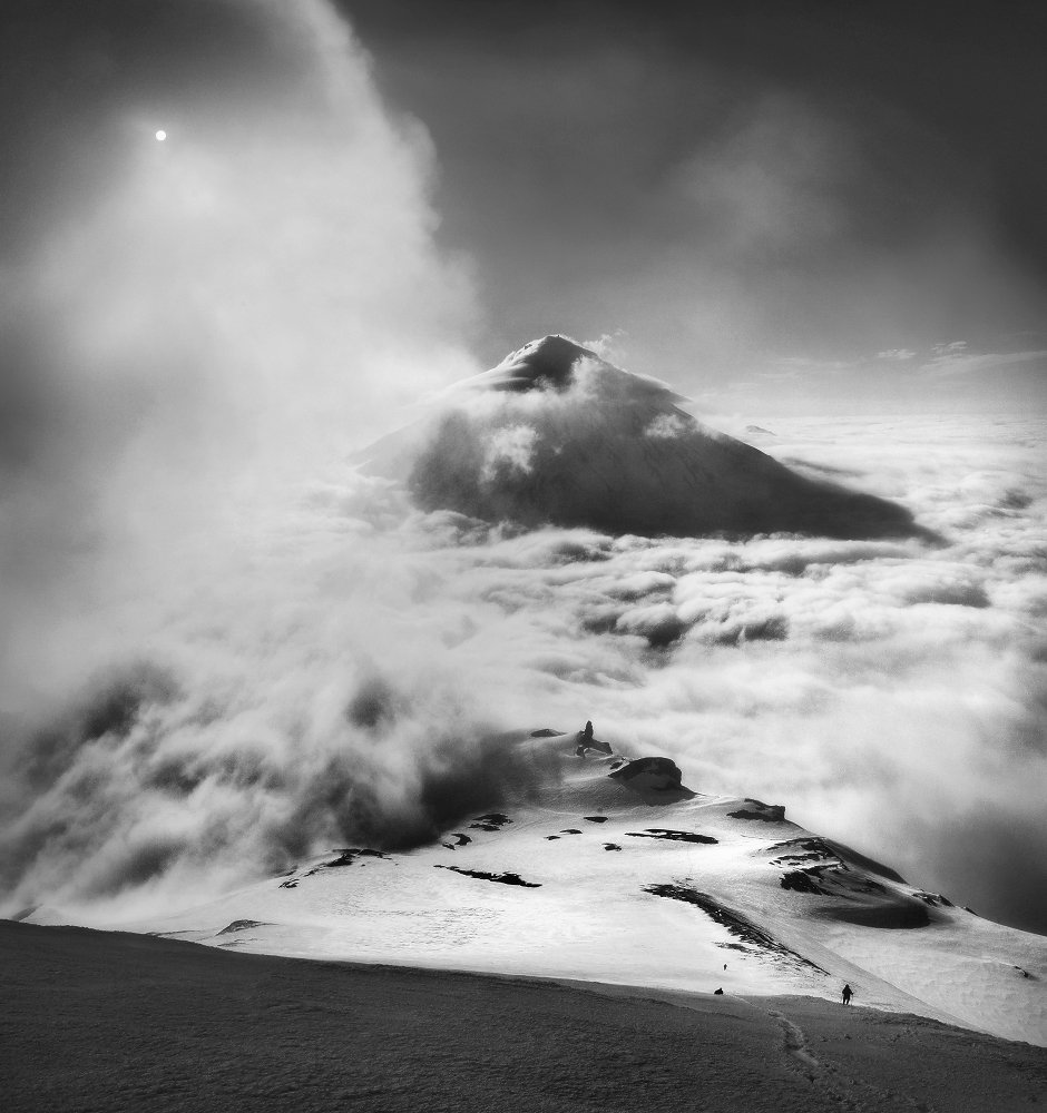 камчатка, вулкан, авачинский, небо, облака, горы, снег, Сергей Макурин