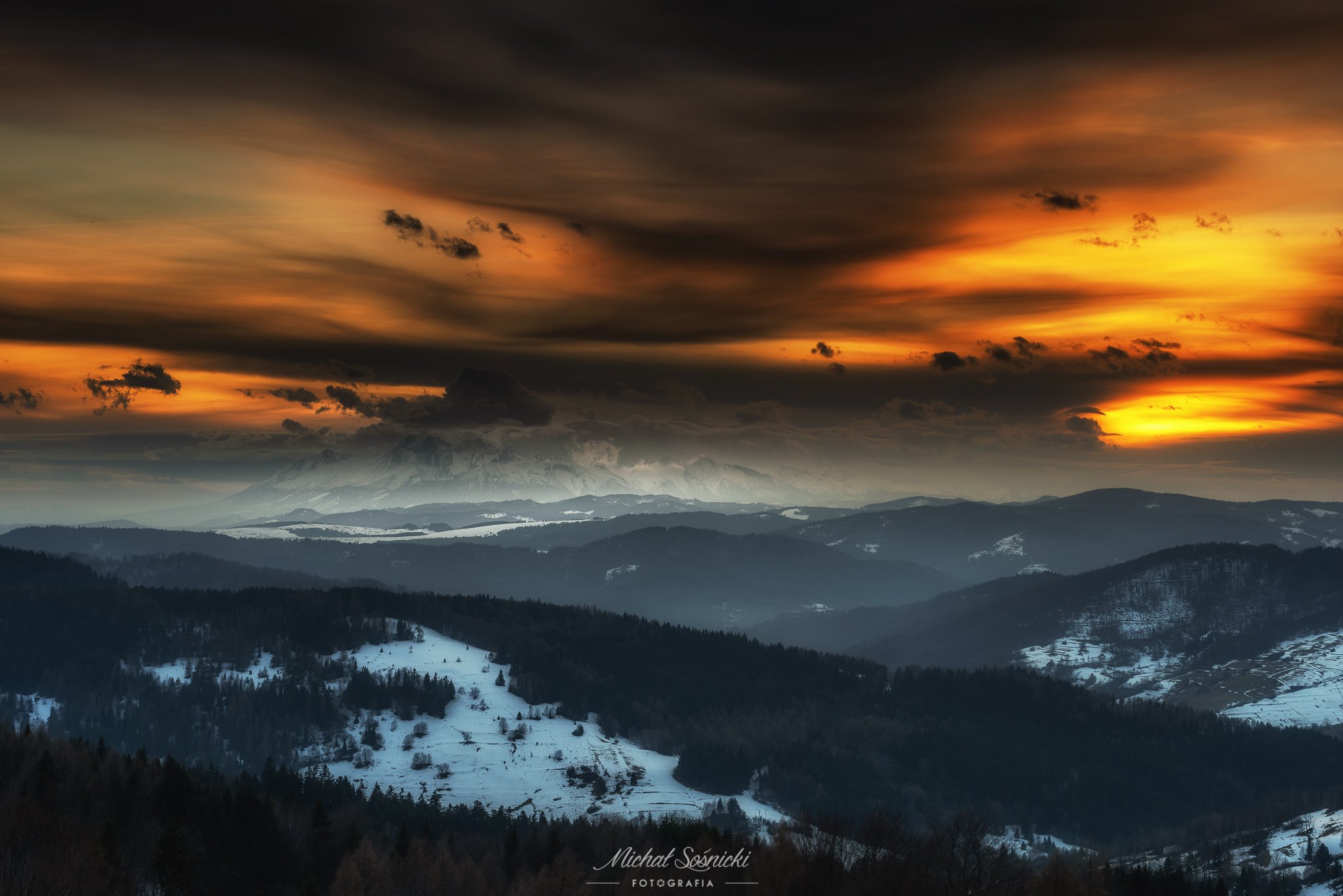 sunset tatras color landscape pentax winter, Michał Sośnicki