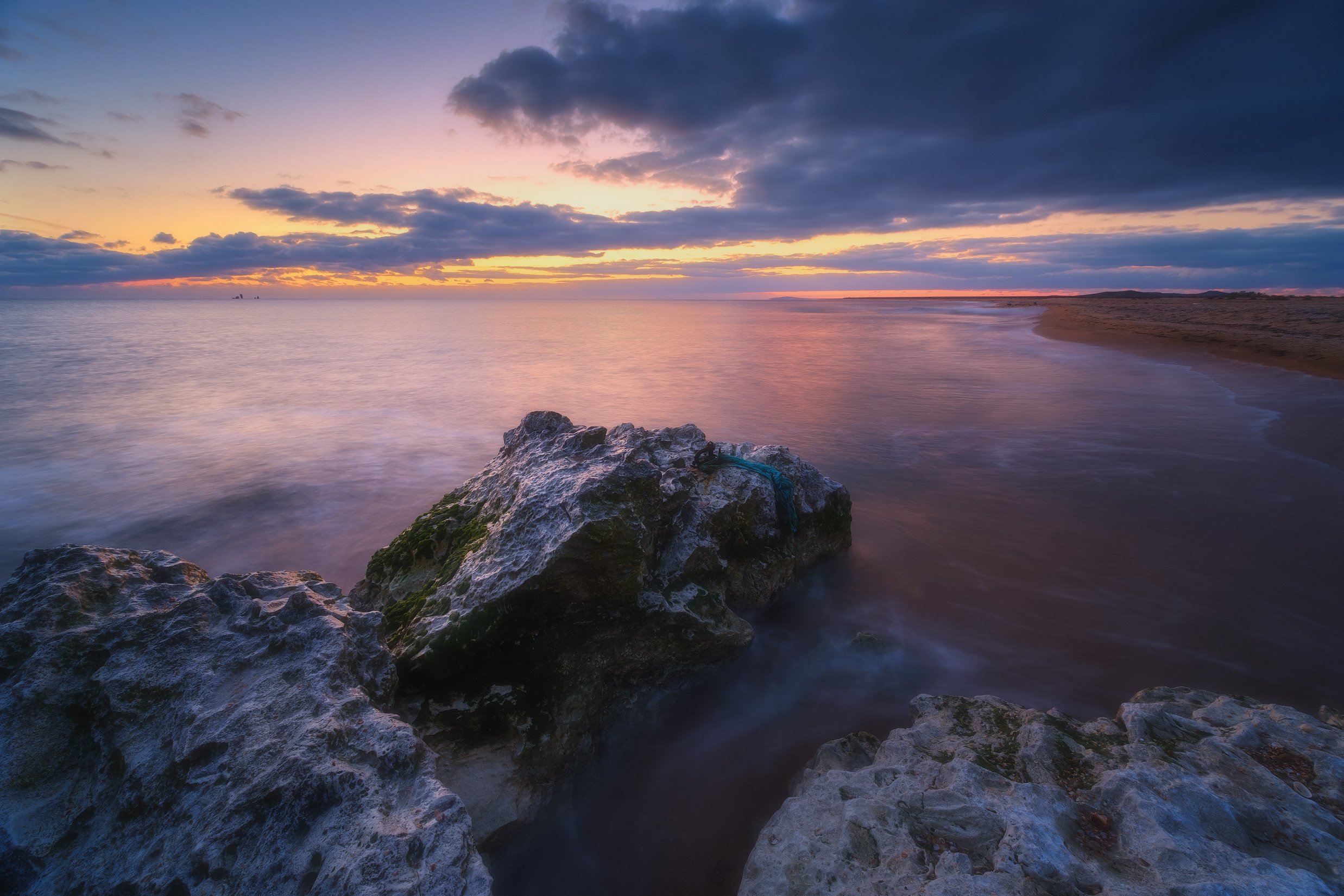 россия, крым, кояшское озеро, полуостров, черное море, природа, пейзаж, осень, соленое озеро, соль, закат, заход солнца, горы, Оборотов Алексей