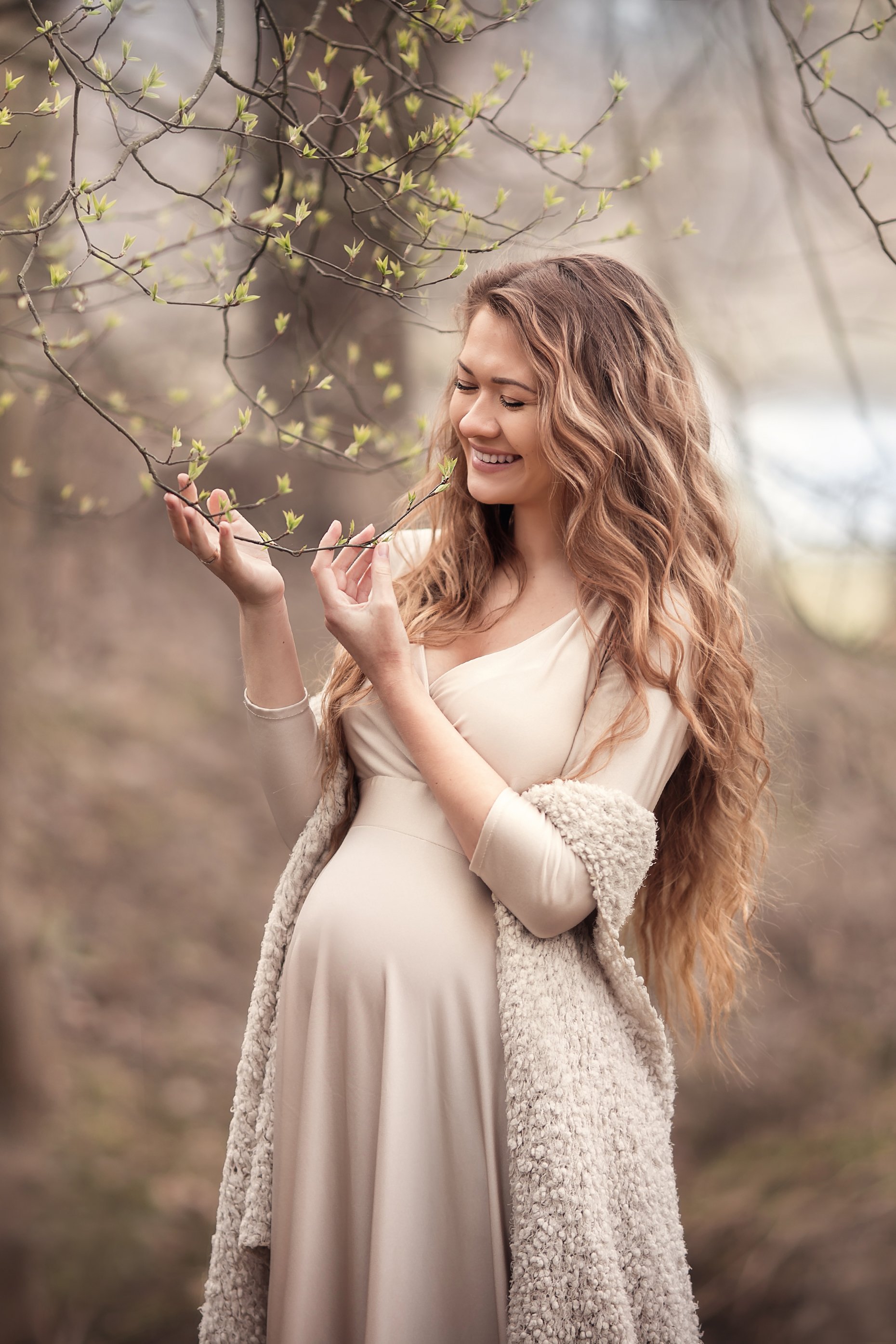 беременность, весна, девушка, Елена Шинкарева