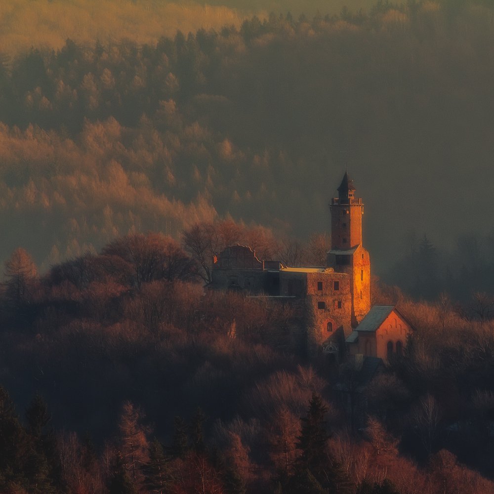 autumn,mountains,canon,sunrise,castle, Iza i Darek Mitręga