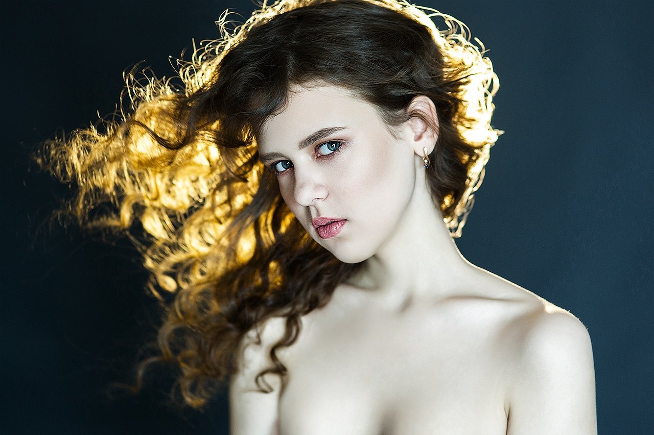  Девушка, волосы, ветер, вентилятор, контровой свет , Дарья Комарова
