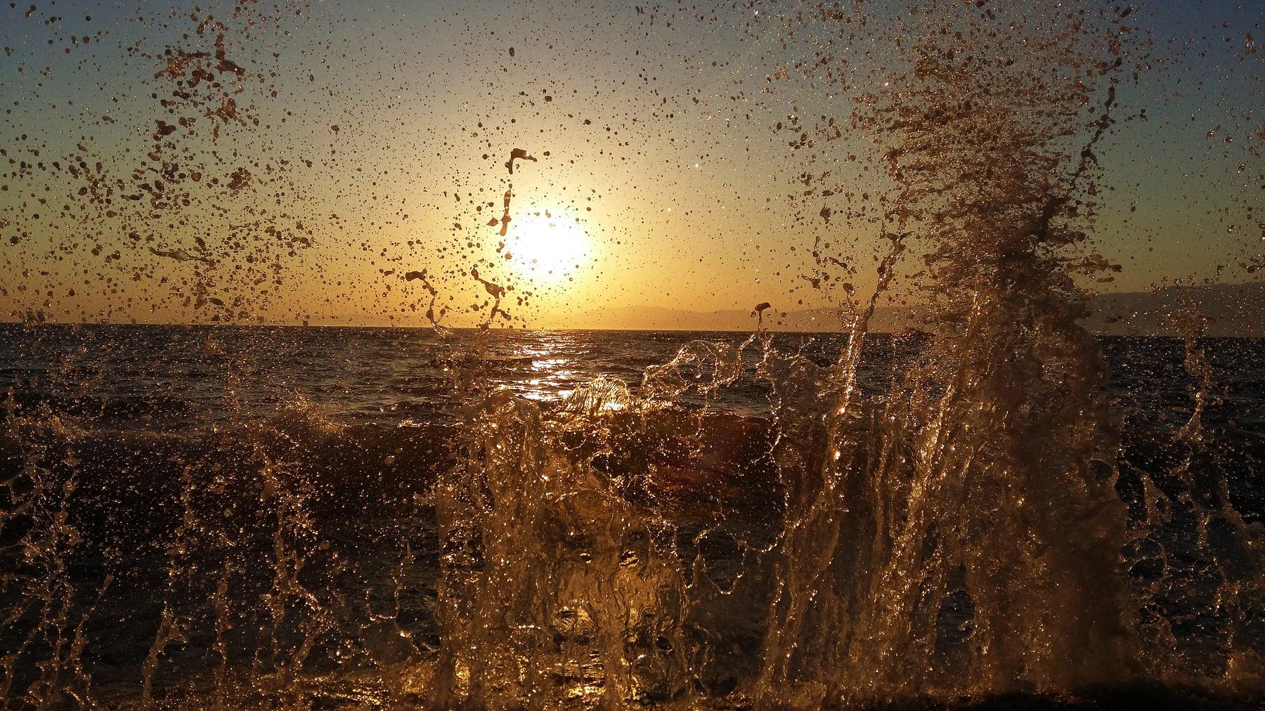 waves,sunset,sea,art,image,, Nihan Bayındır