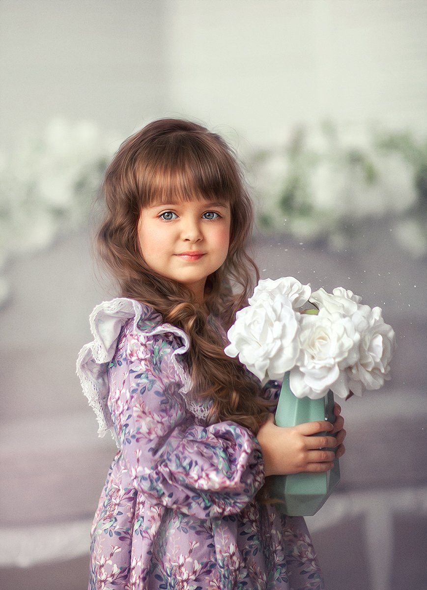 дети, детский портрет, детская фотография, весна, цветы, , Настя Саврицкая