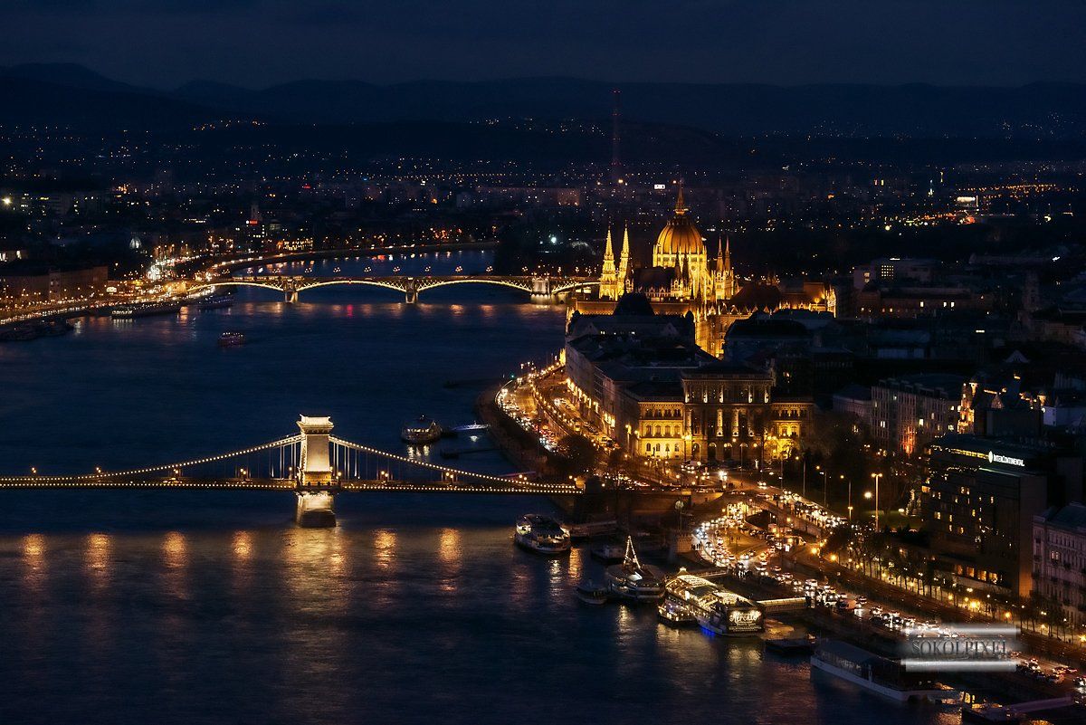 будапешт,парламент,набережная,ночной город,огни ночного города,венгрия,столица,путешествия, Андрей Cоколов