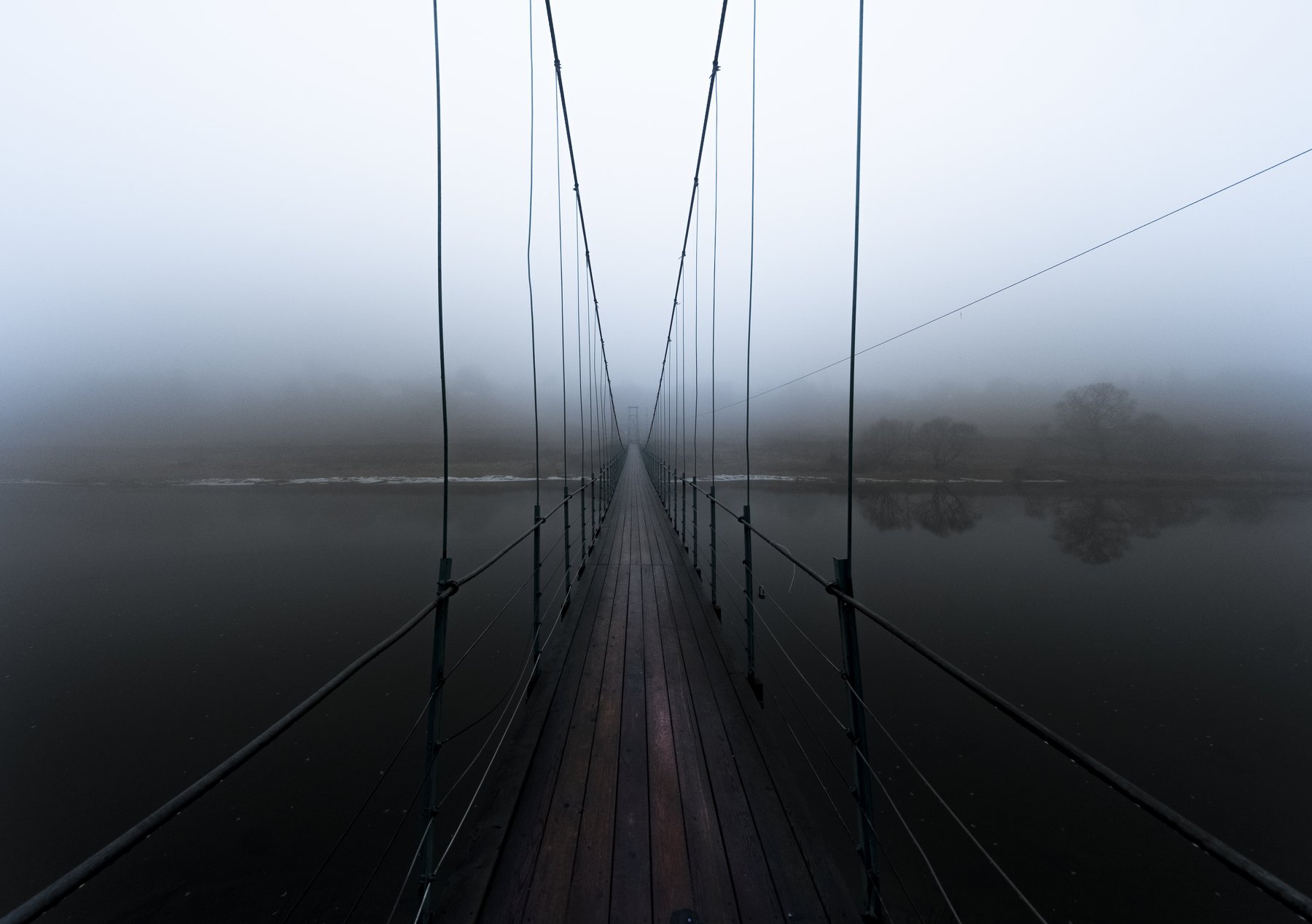 мост, туман, река,, Дмитрий Демидов