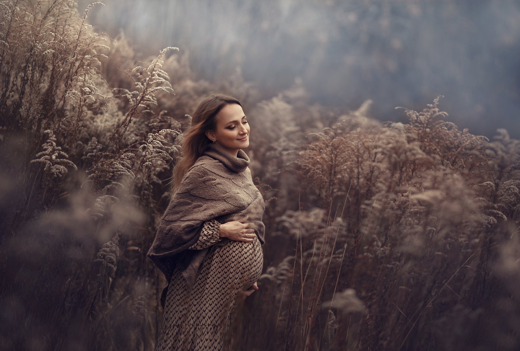 беременность, женщина, в ожидании, осень, воздух, Елена Шинкарева