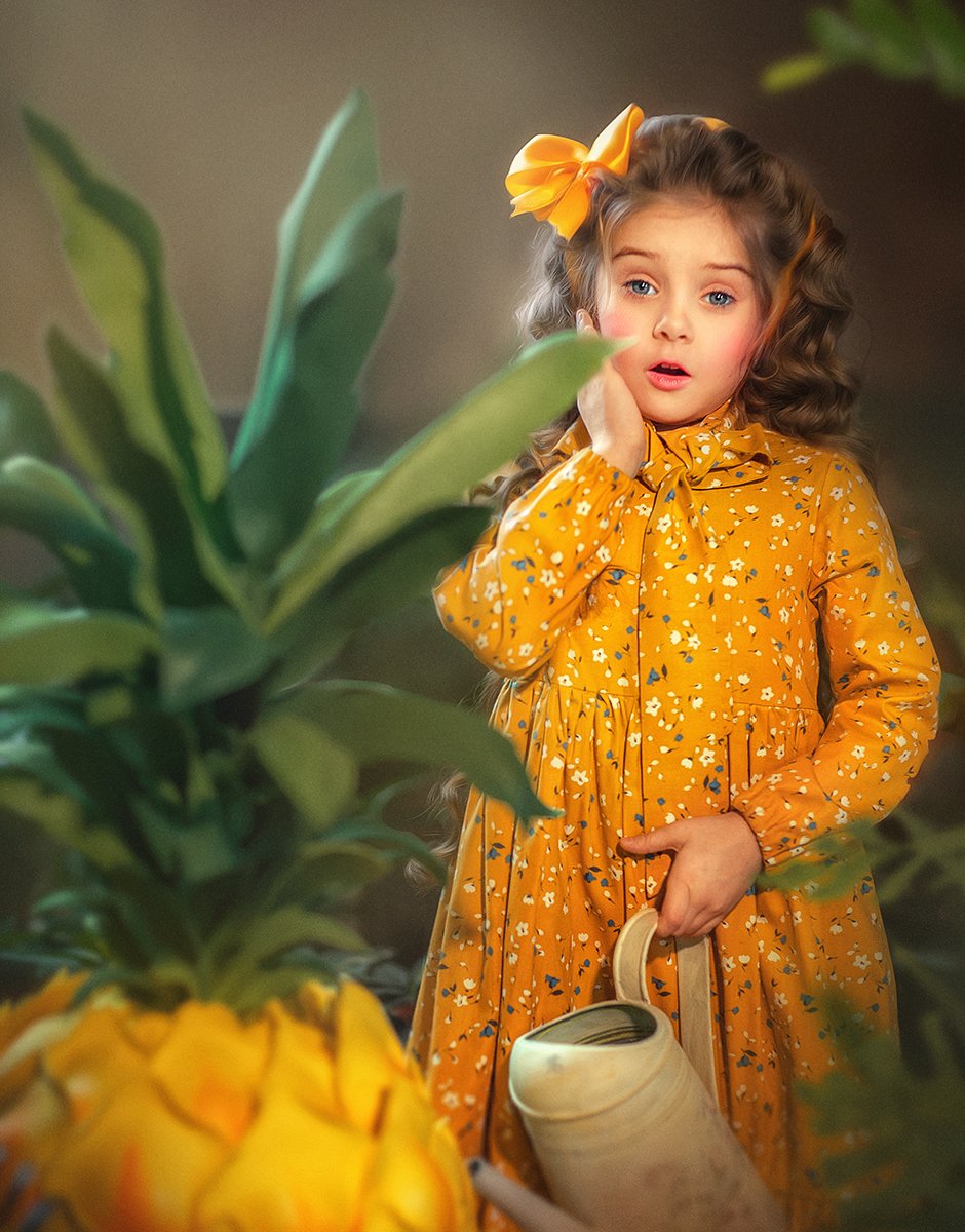 дети, детский портрет, желтое платье, детская фотография, артфотография , Настя Саврицкая