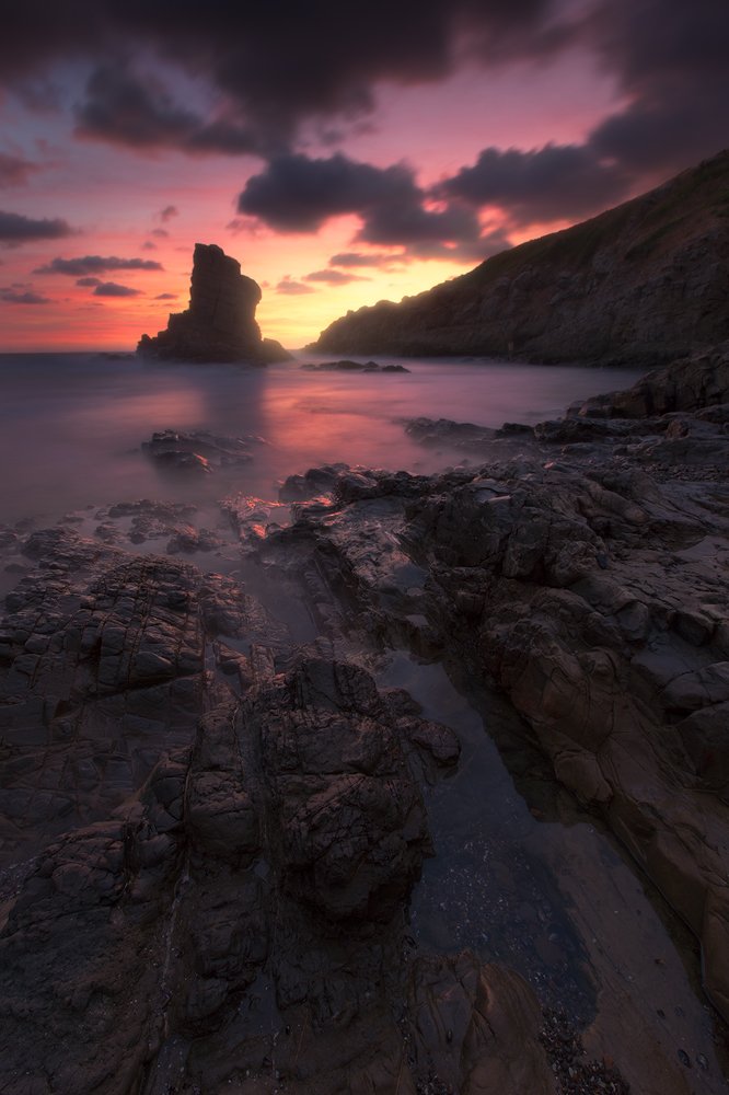 nature seascape sea morning sunrise colors sky landscape rocks, Lyuboslav