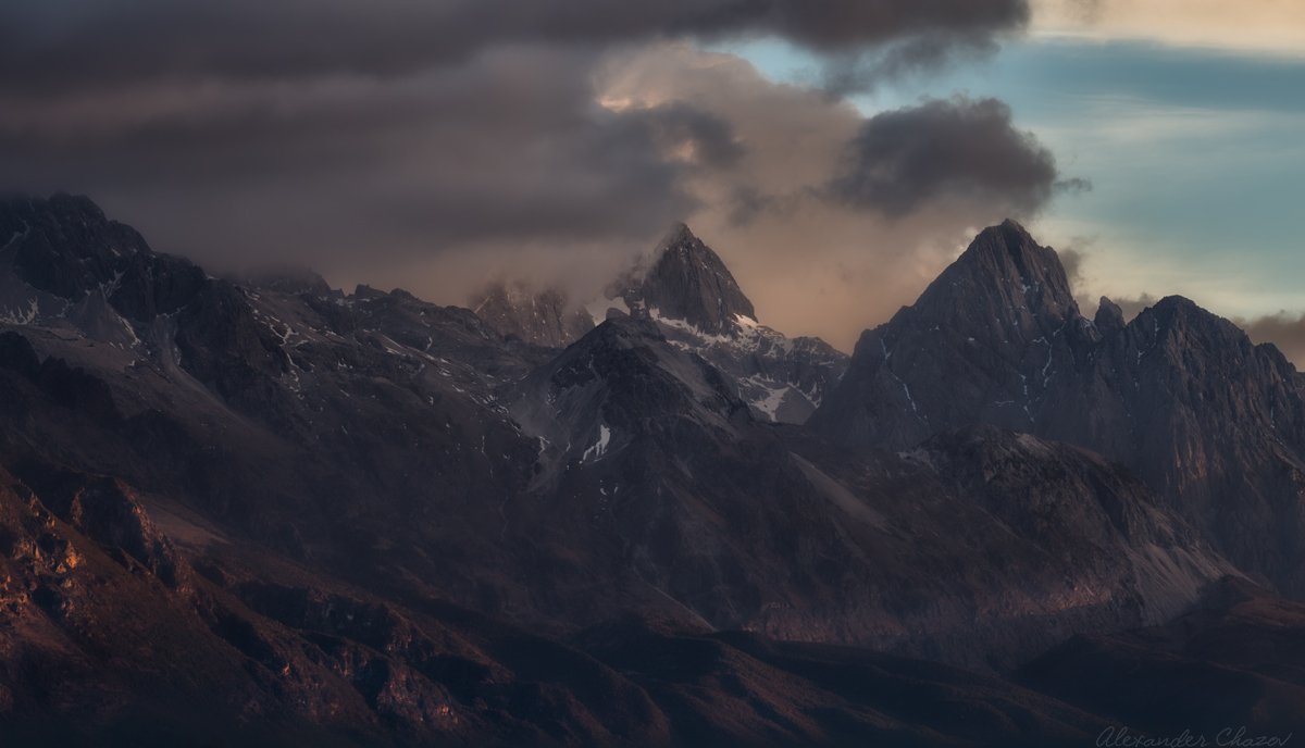 горы, облака, тибет, Александр Чазов