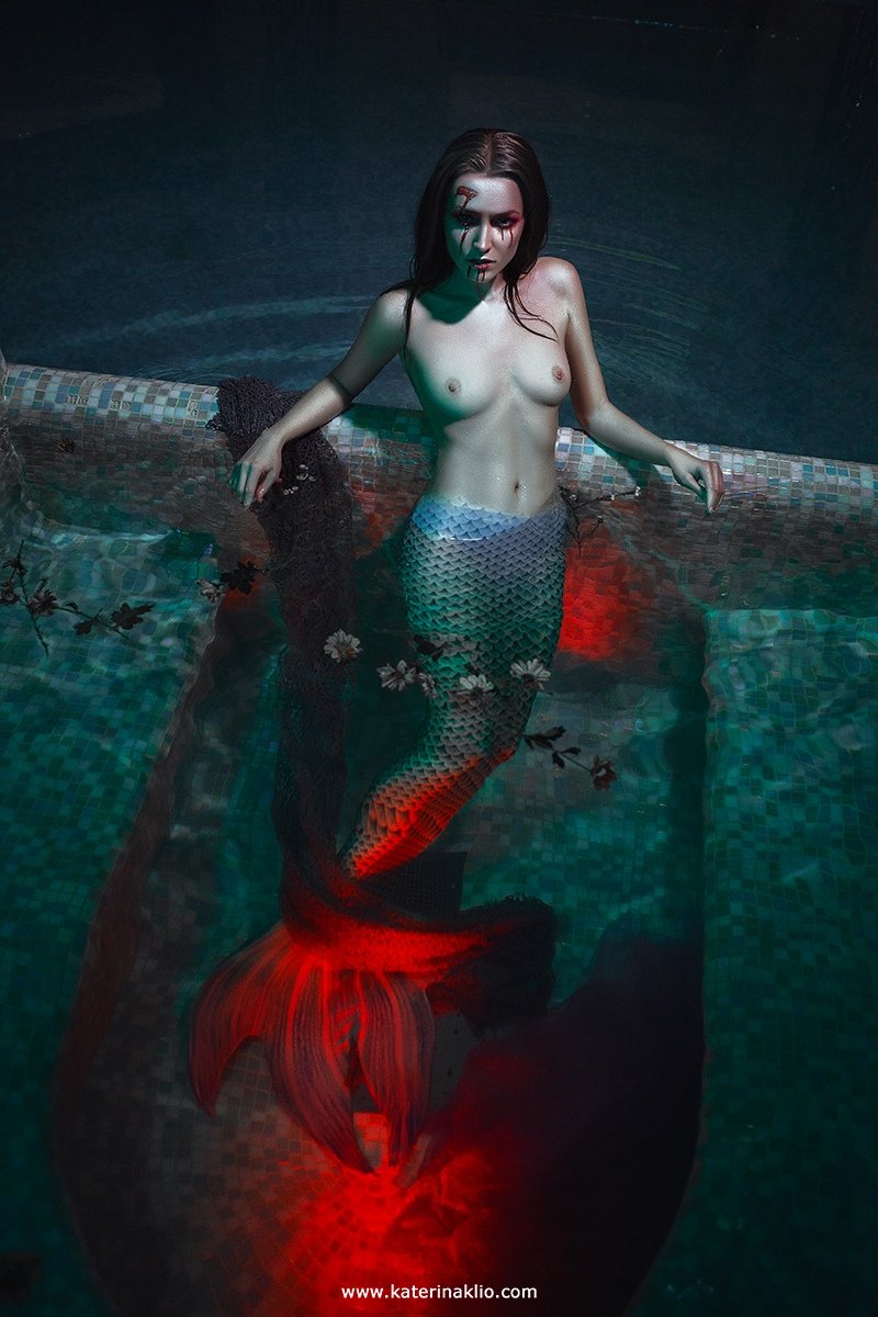 mermaid, water, nude, portrait, model, art, fine art, Катерина Клио