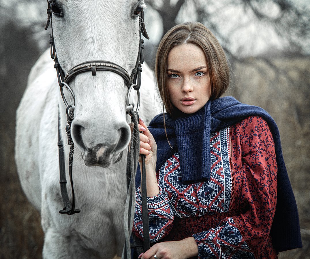 девушка, лошадь, природа, Анна Мельникова